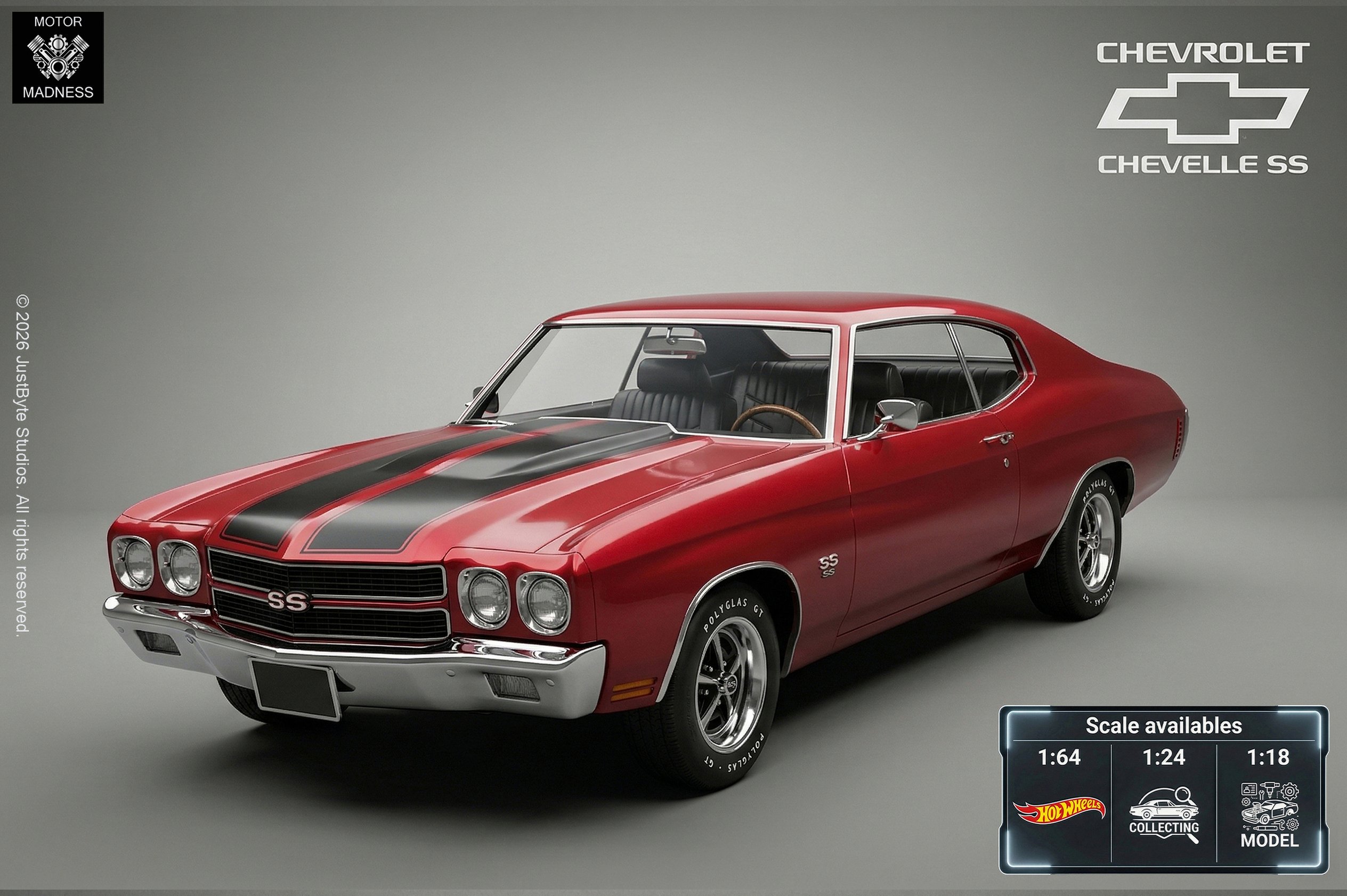 Chevrolet Chevelle SS 1970 STL 3D Print Model