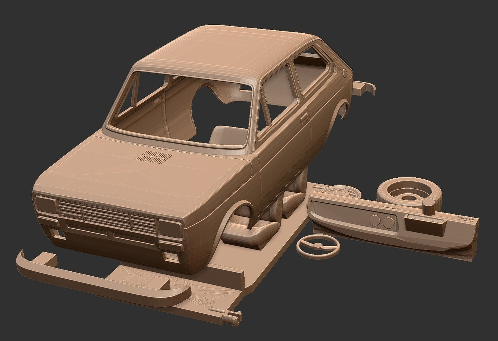 Fiat 147 STL 3D Print Model