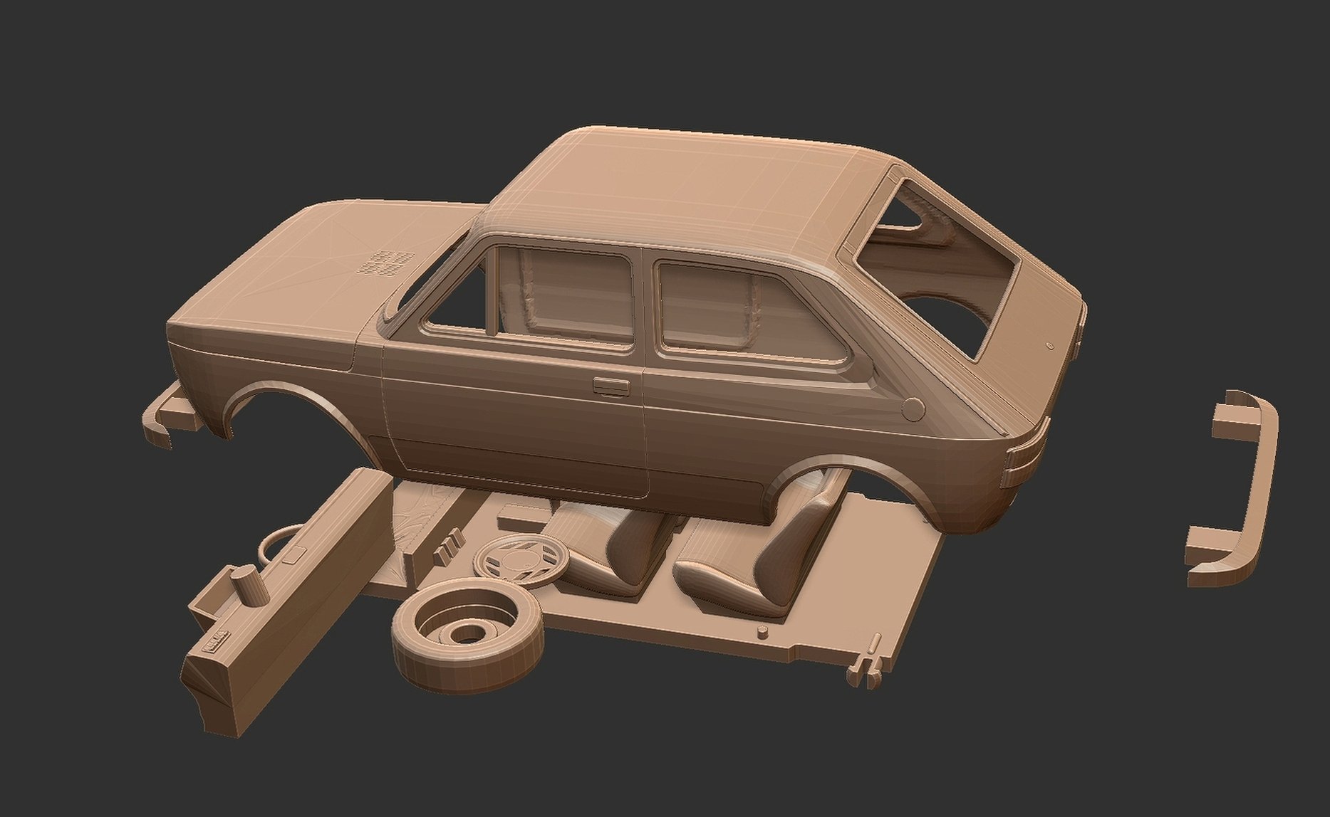 Fiat 147 STL 3D Print Model