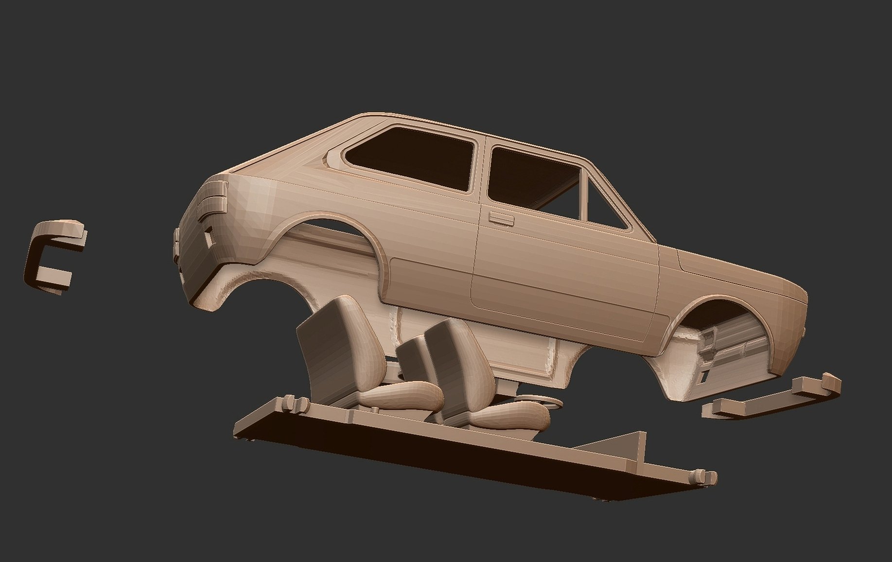 Fiat 147 STL 3D Print Model