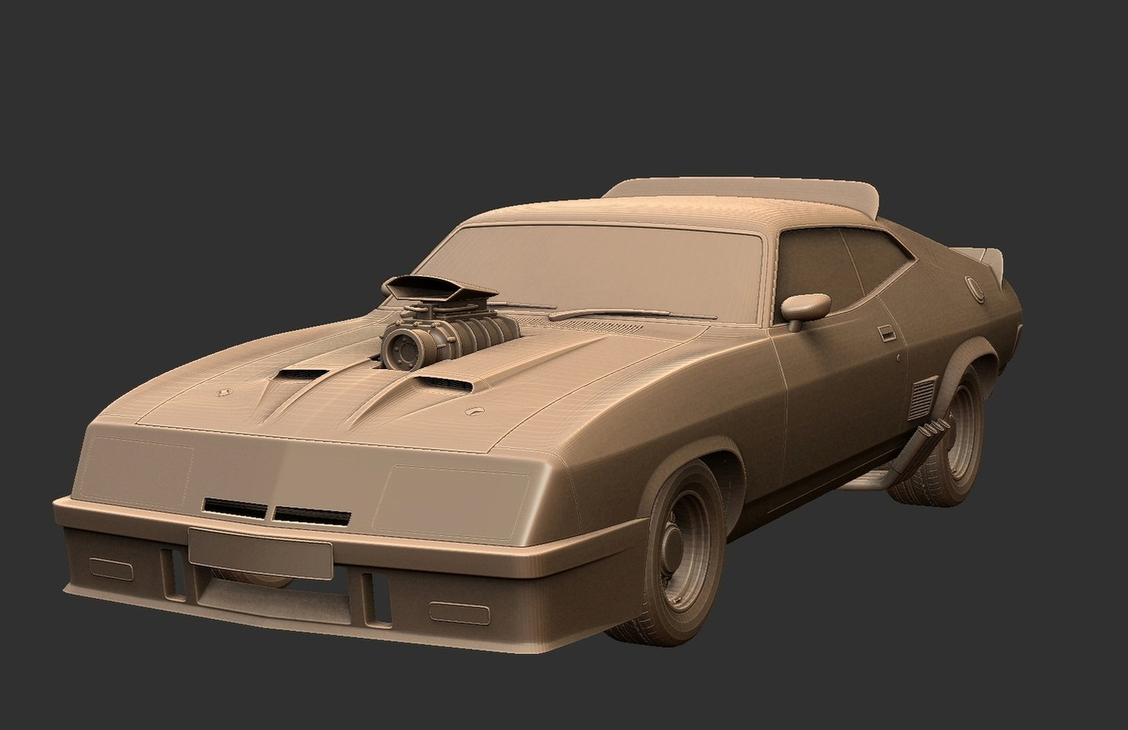 Ford Falcon XB GT Mad Max Interceptor STL 3D Print Model