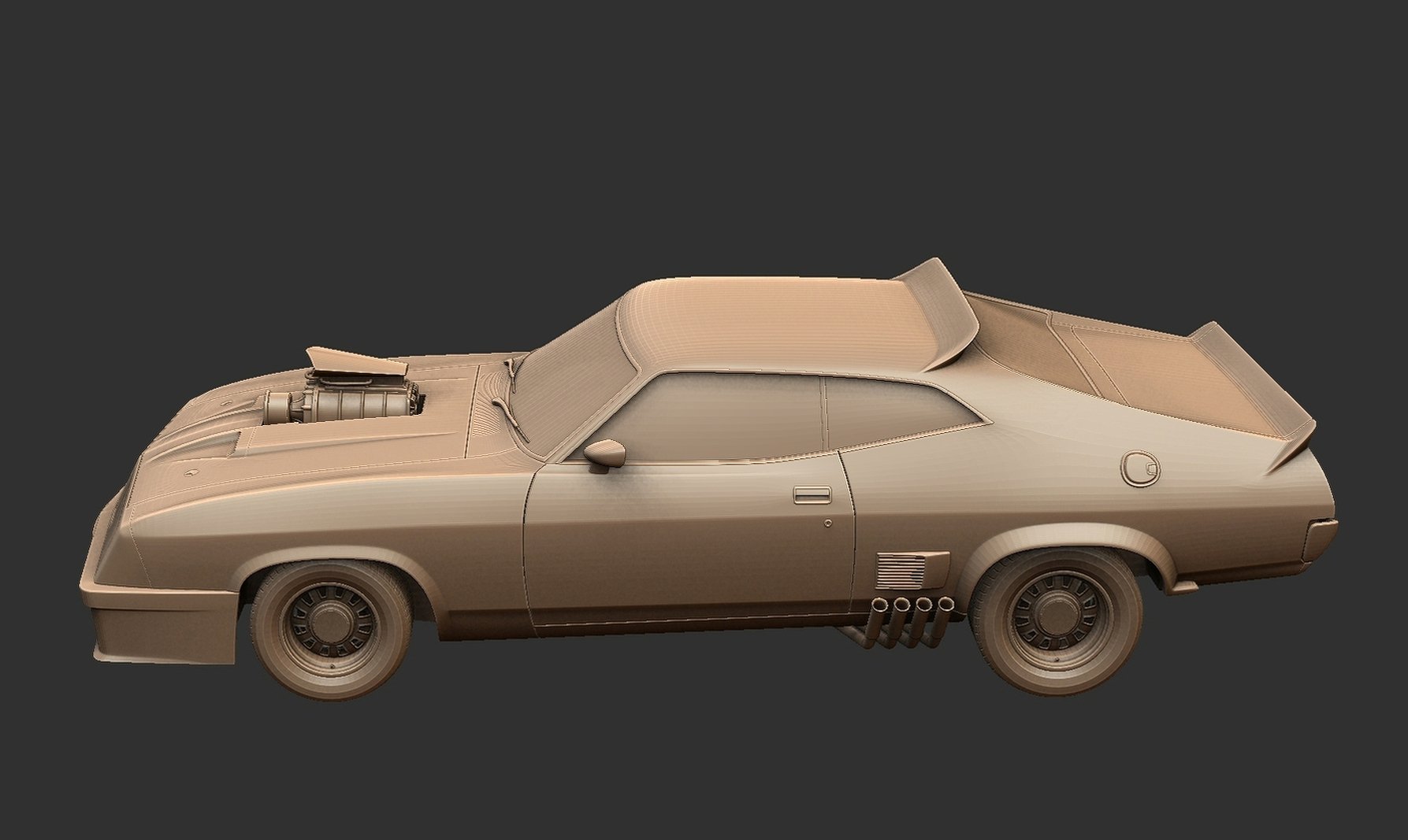 Ford Falcon XB GT Mad Max Interceptor STL 3D Print Model