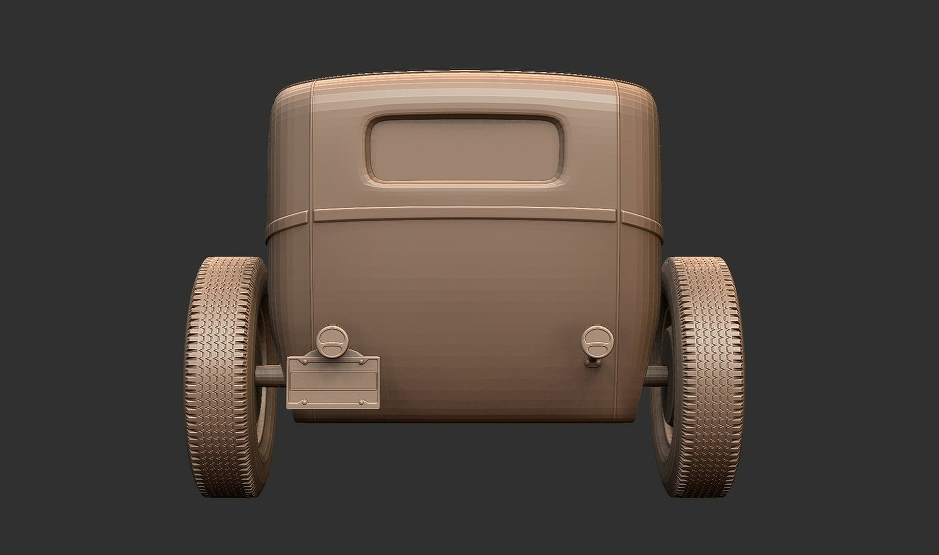 Ford Model A Hot Rod Tudor Sedan STL 3D Print Model