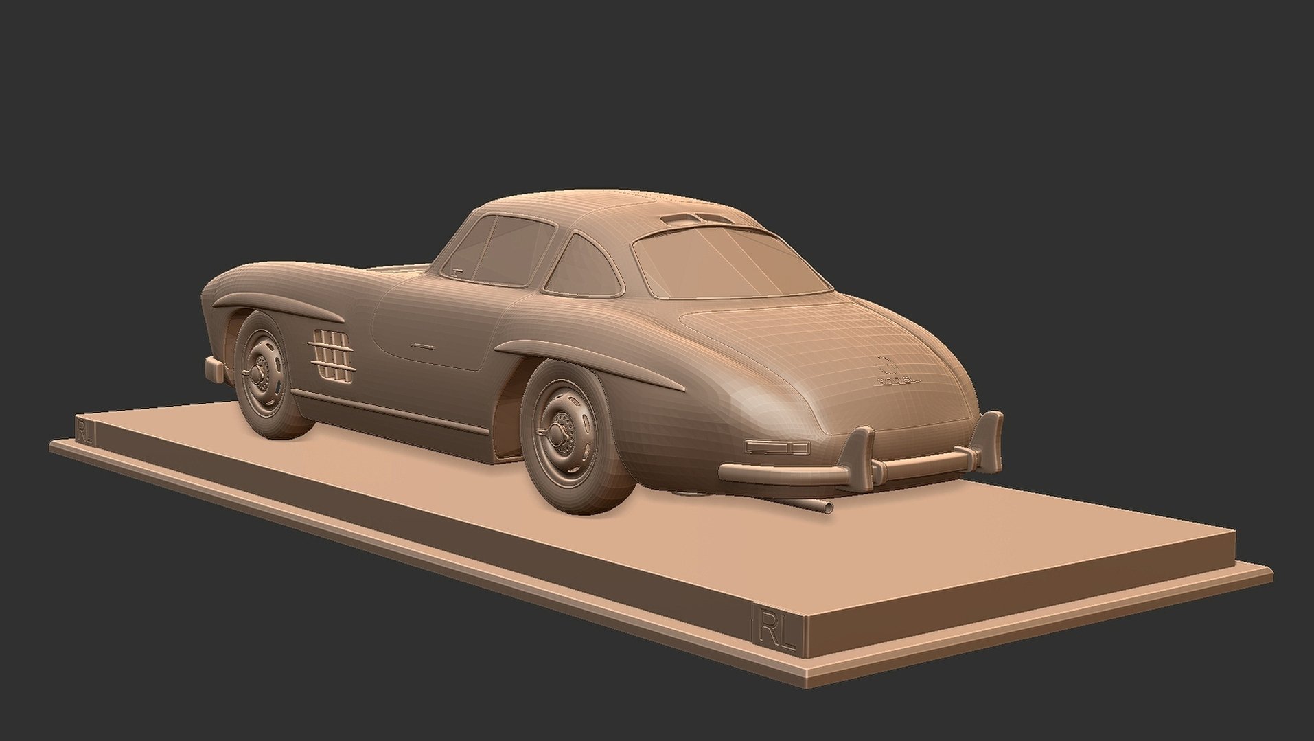 Mercedes-Benz 300 SL Gullwing STL 3D Print Model