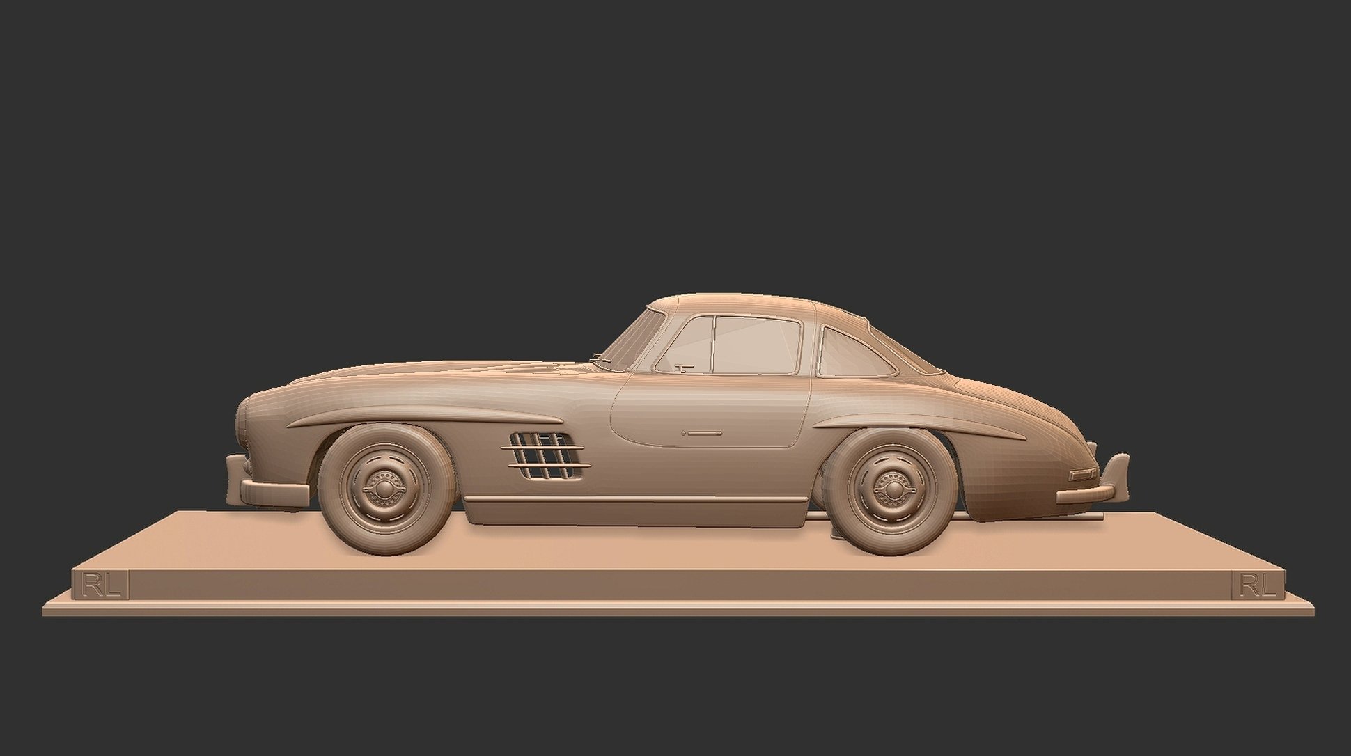 Mercedes-Benz 300 SL Gullwing STL 3D Print Model