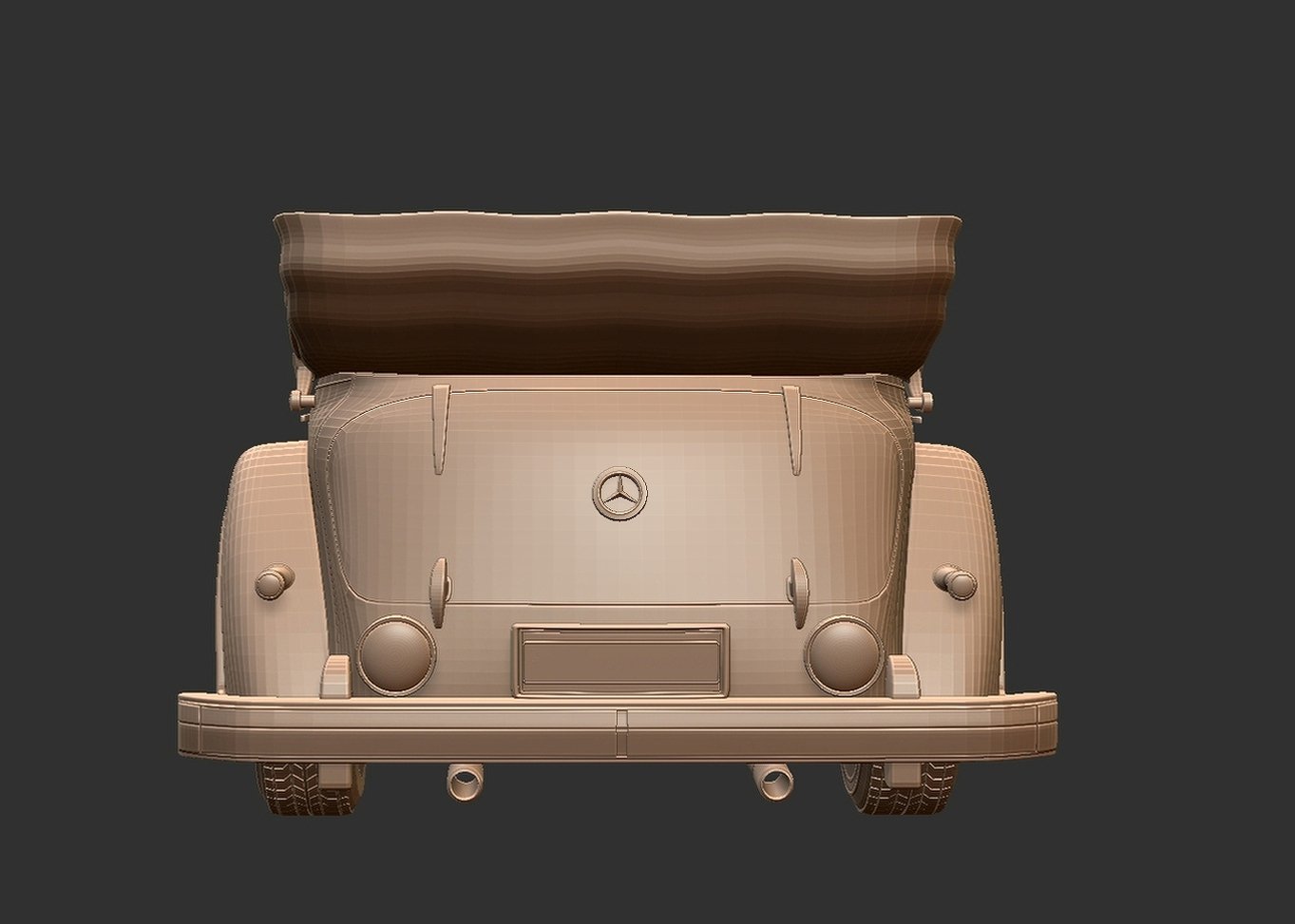 Mercedes-Benz 770K W150 Grosser Cabriolet STL 3D Print Model