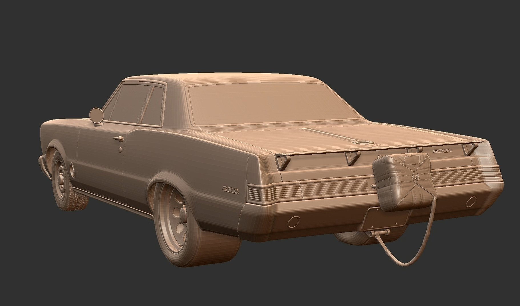 Pontiac GTO Turbo Restomod STL 3D Print Model