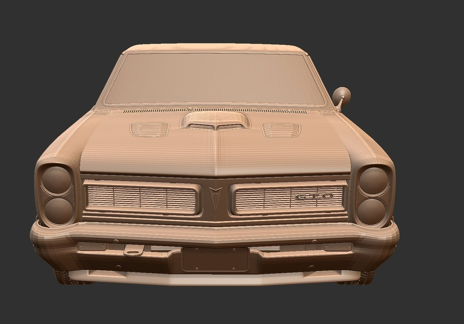 Pontiac GTO Turbo Restomod STL 3D Print Model