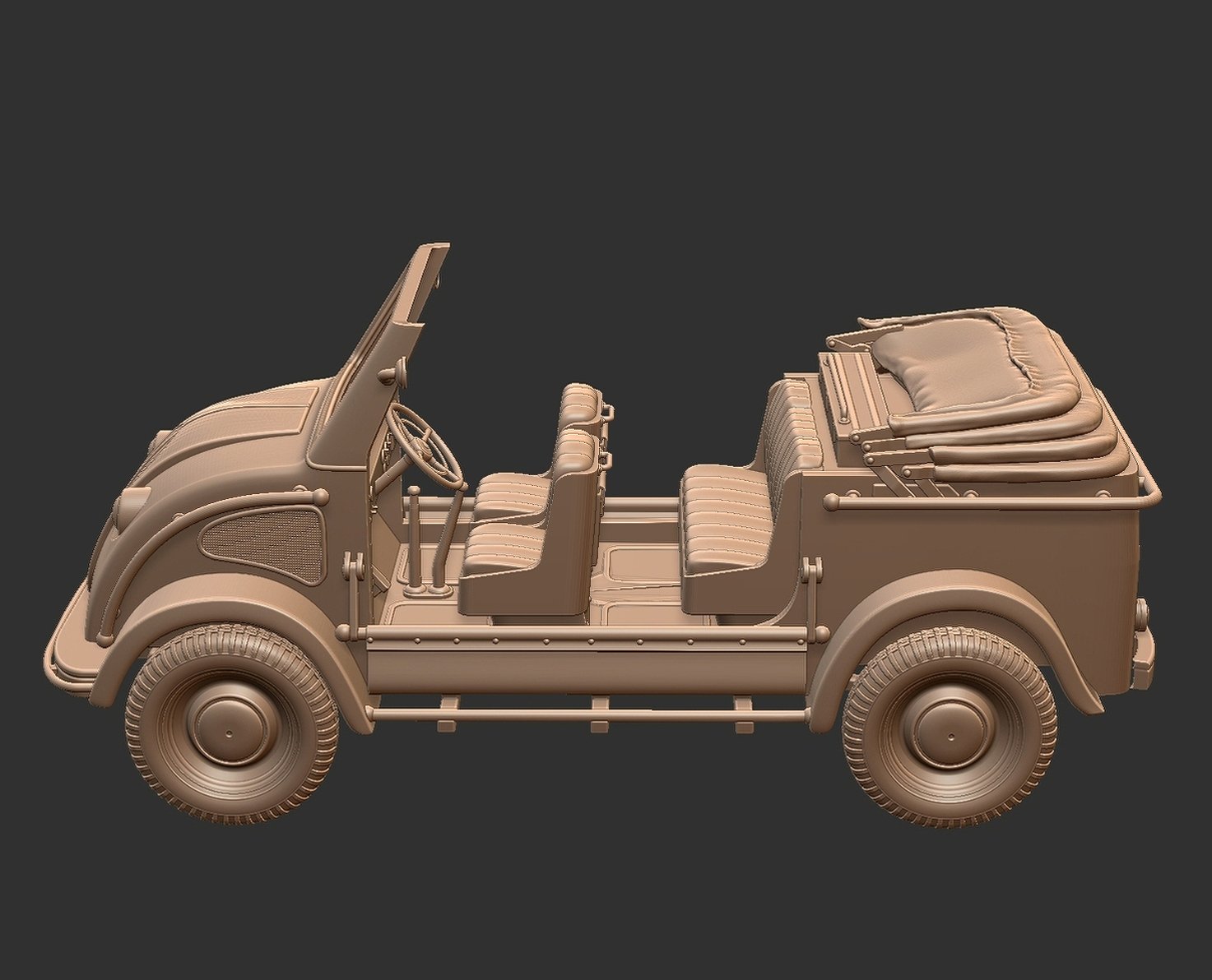 Steyr 250 Light Staff Car STL 3D Print Model