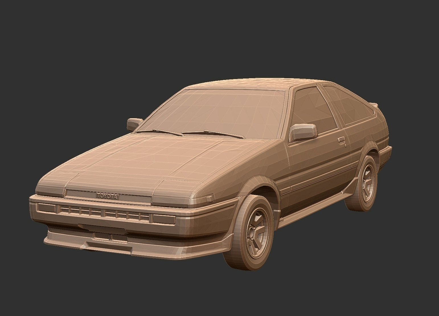 Toyota AE86 Sprinter Trueno STL 3D Print Model