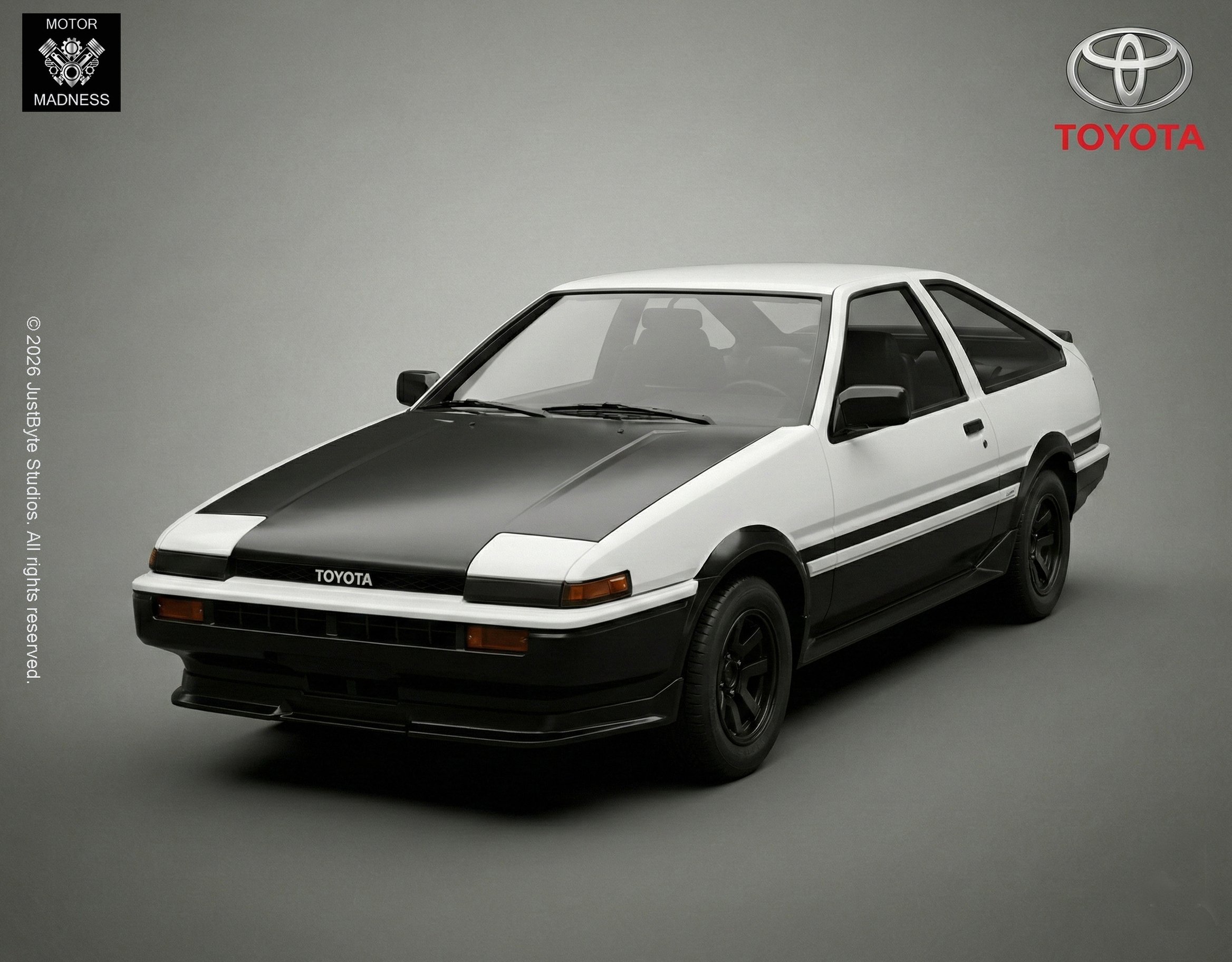 Toyota AE86 Sprinter Trueno STL 3D Print Model