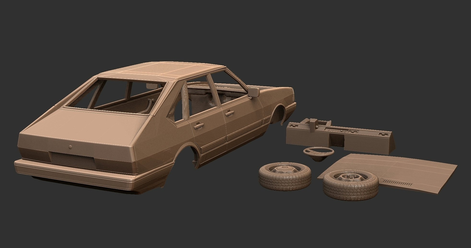 Volkswagen Passat B2 Hatchback STL 3D Print Model