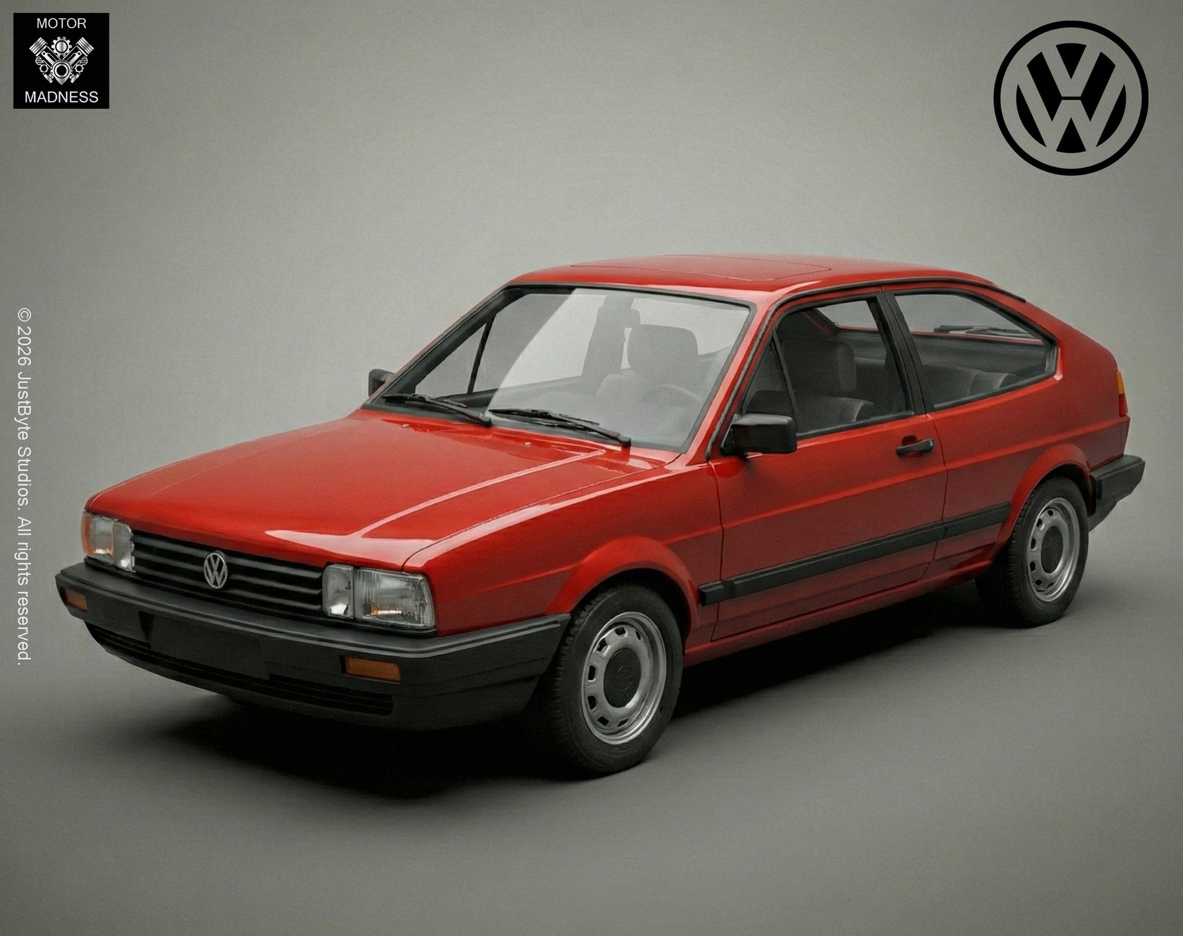Volkswagen Passat B2 Hatchback STL 3D Print Model