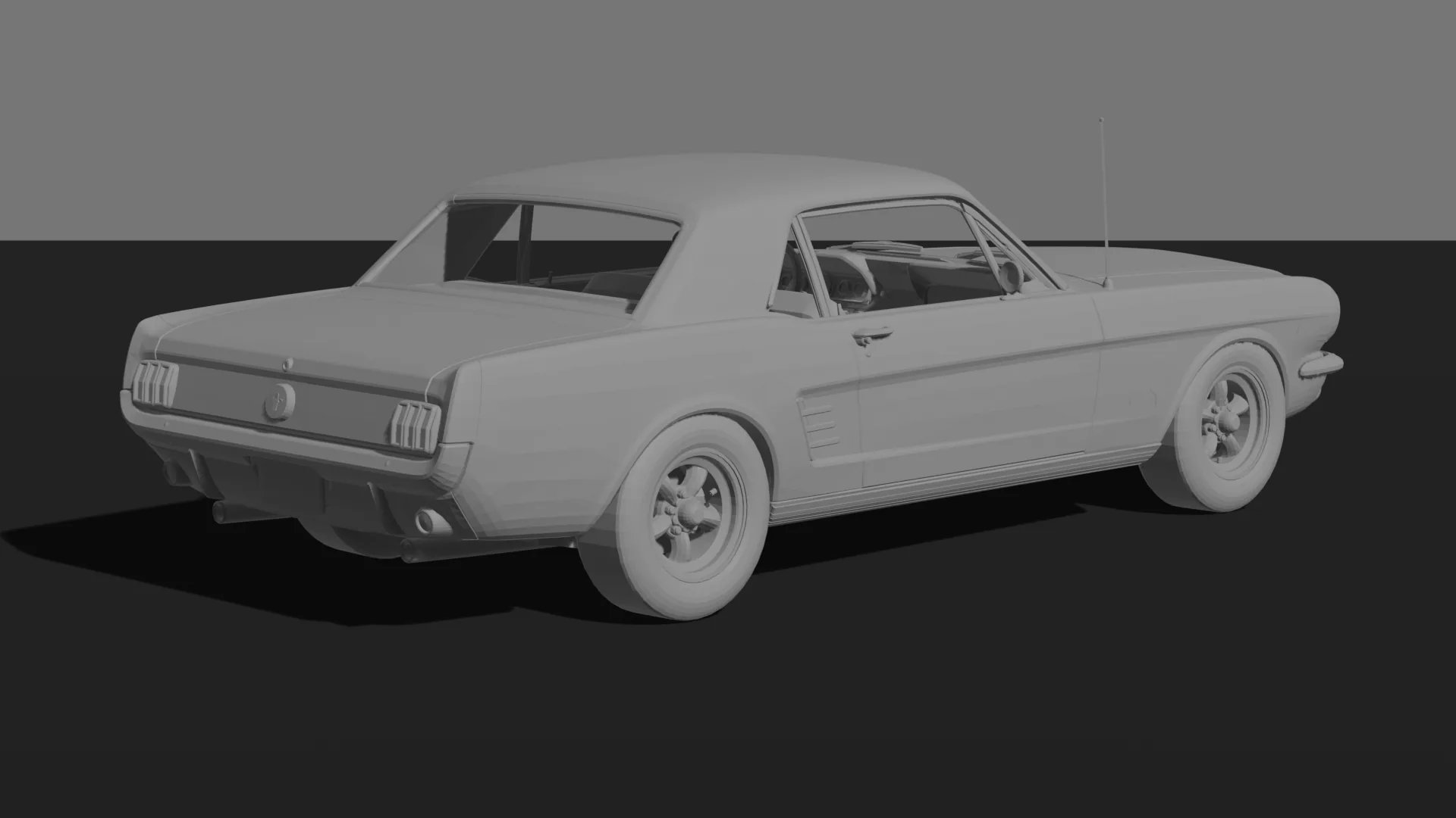 Ford Mustang Coupe 289 1965 STL 3D Print Model
