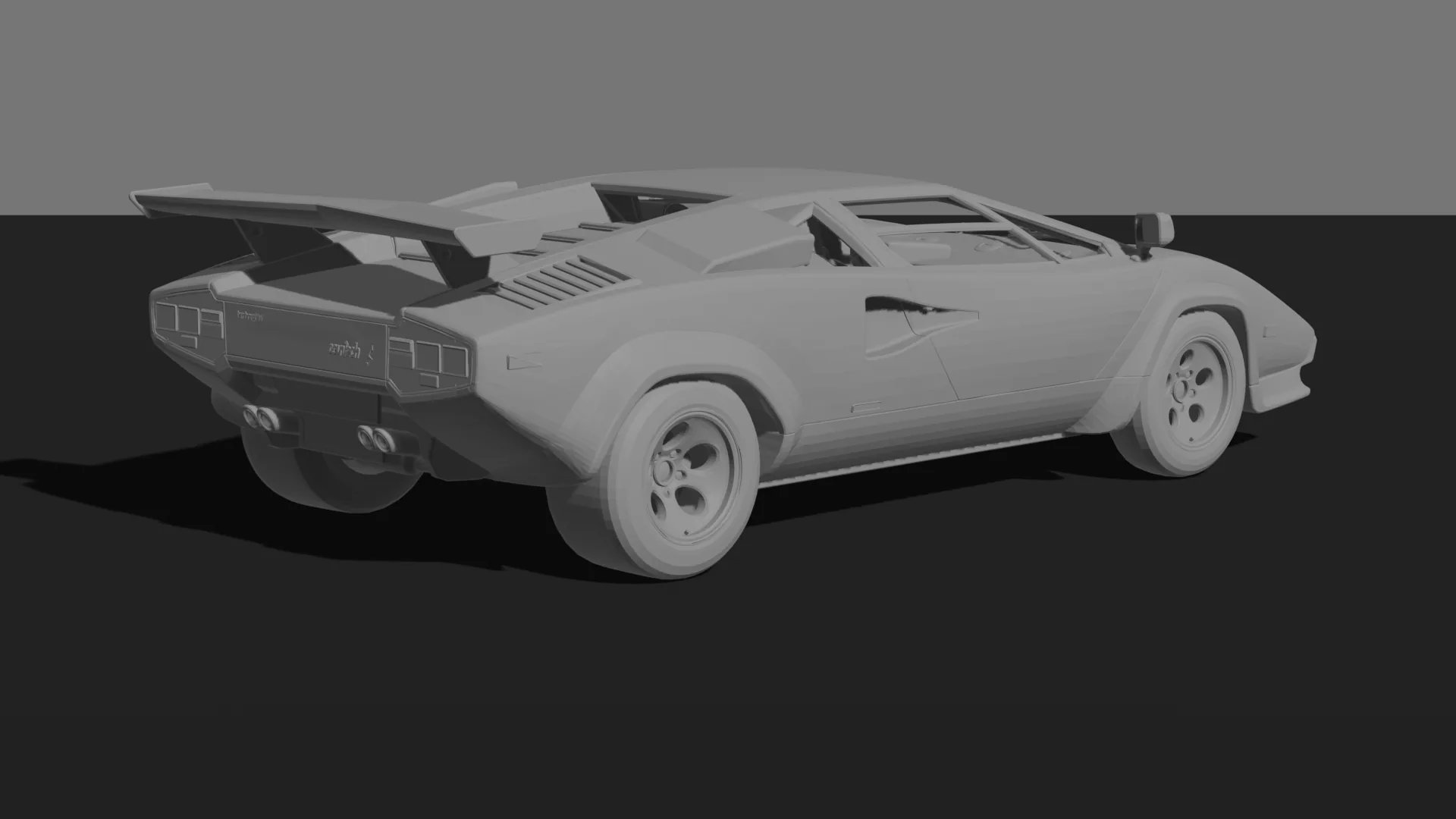Lamborghini Countach LP400S 1978 STL 3D Print Model