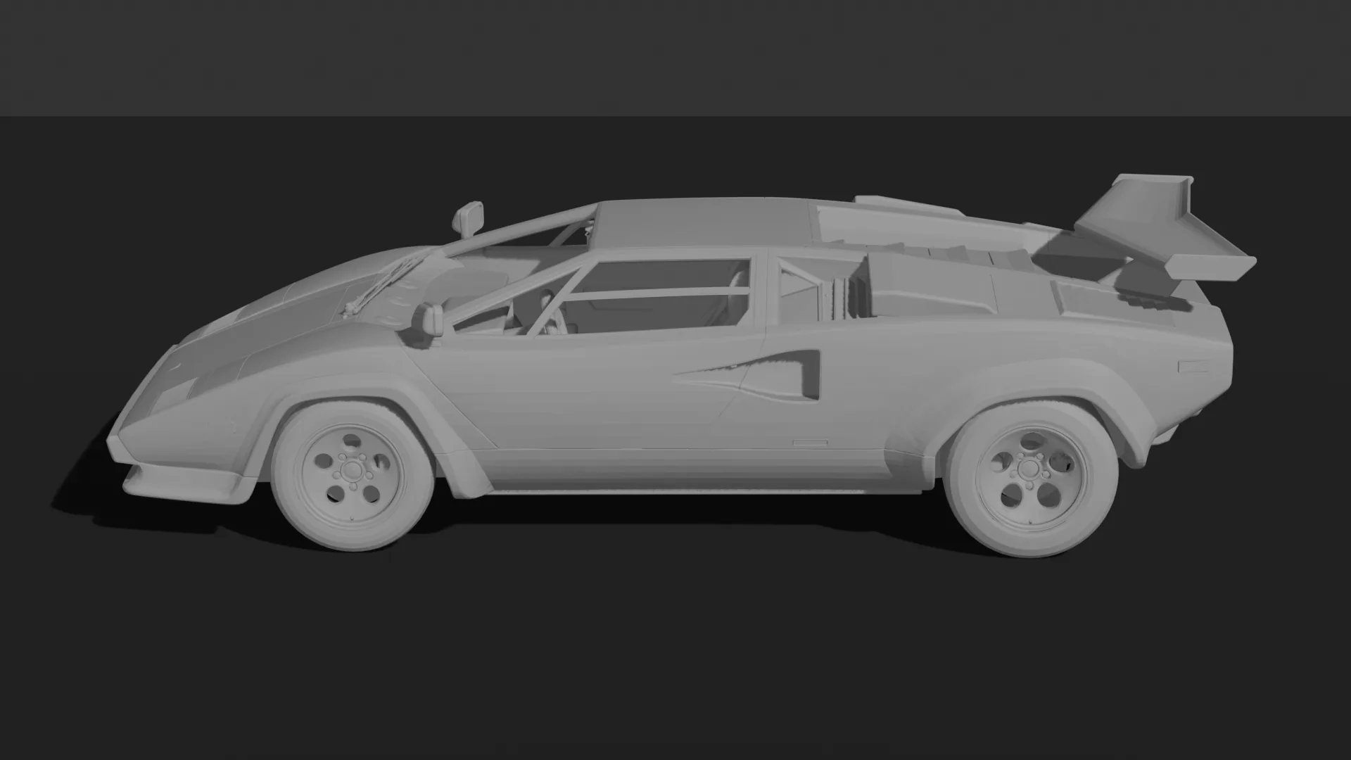 Lamborghini Countach LP400S 1978 STL 3D Print Model