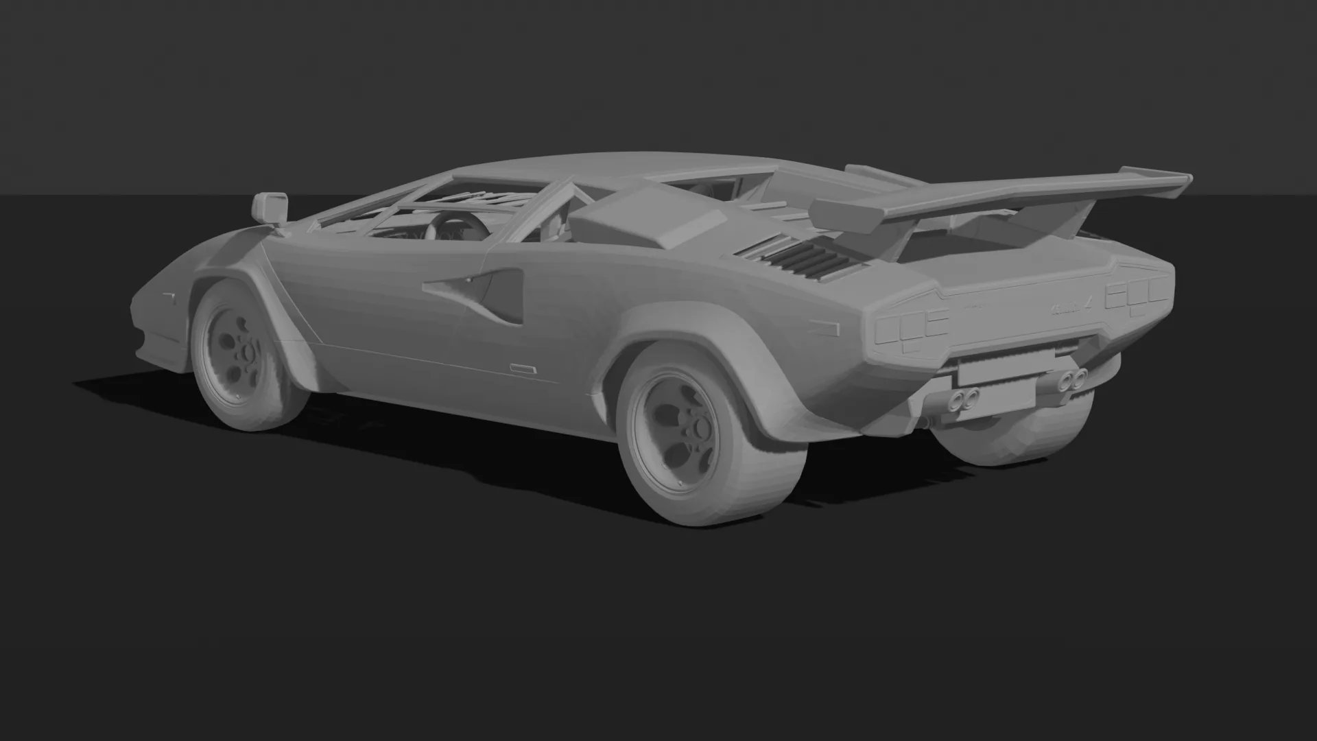 Lamborghini Countach LP400S 1978 STL 3D Print Model