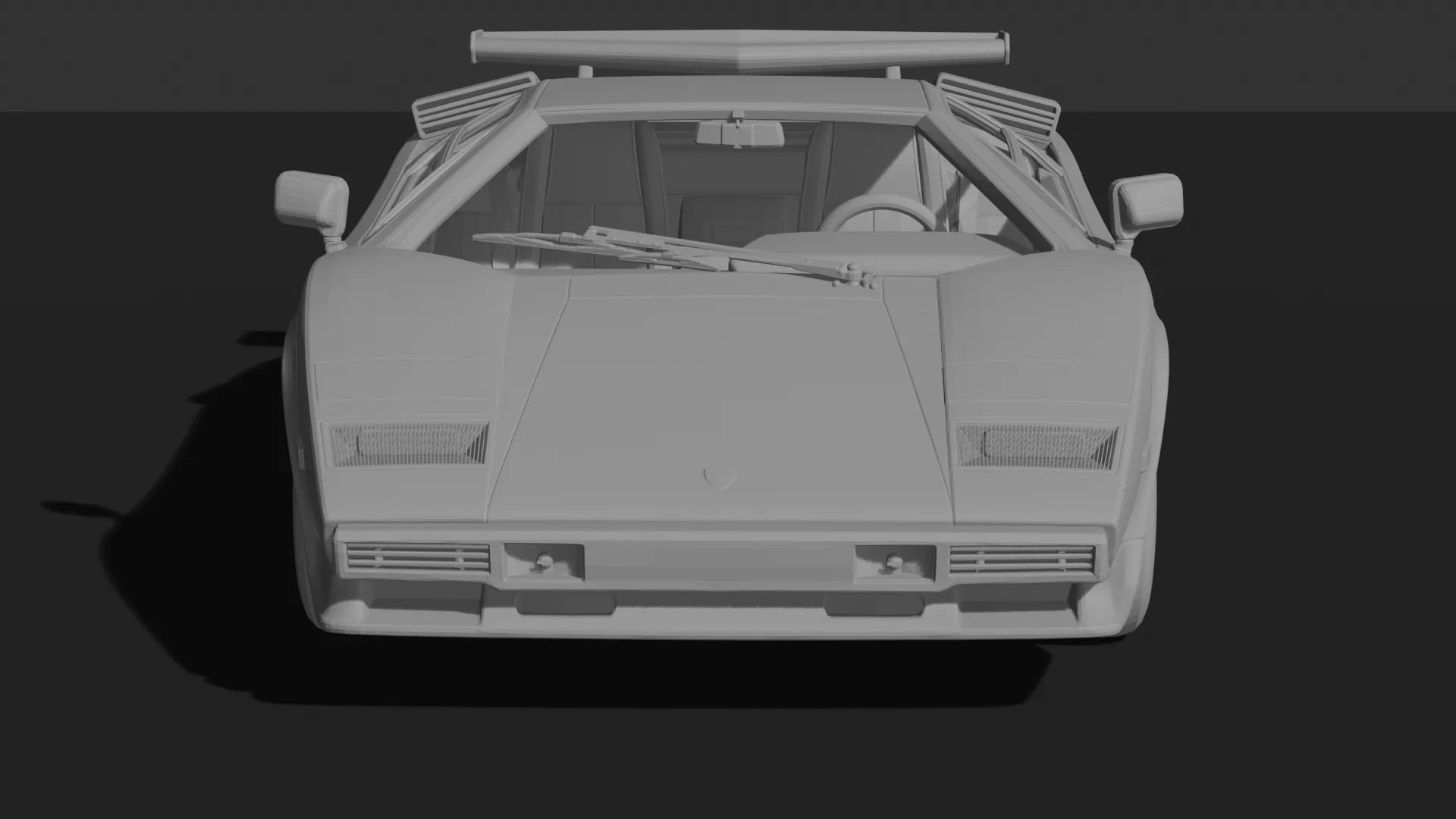 Lamborghini Countach LP400S 1978 STL 3D Print Model