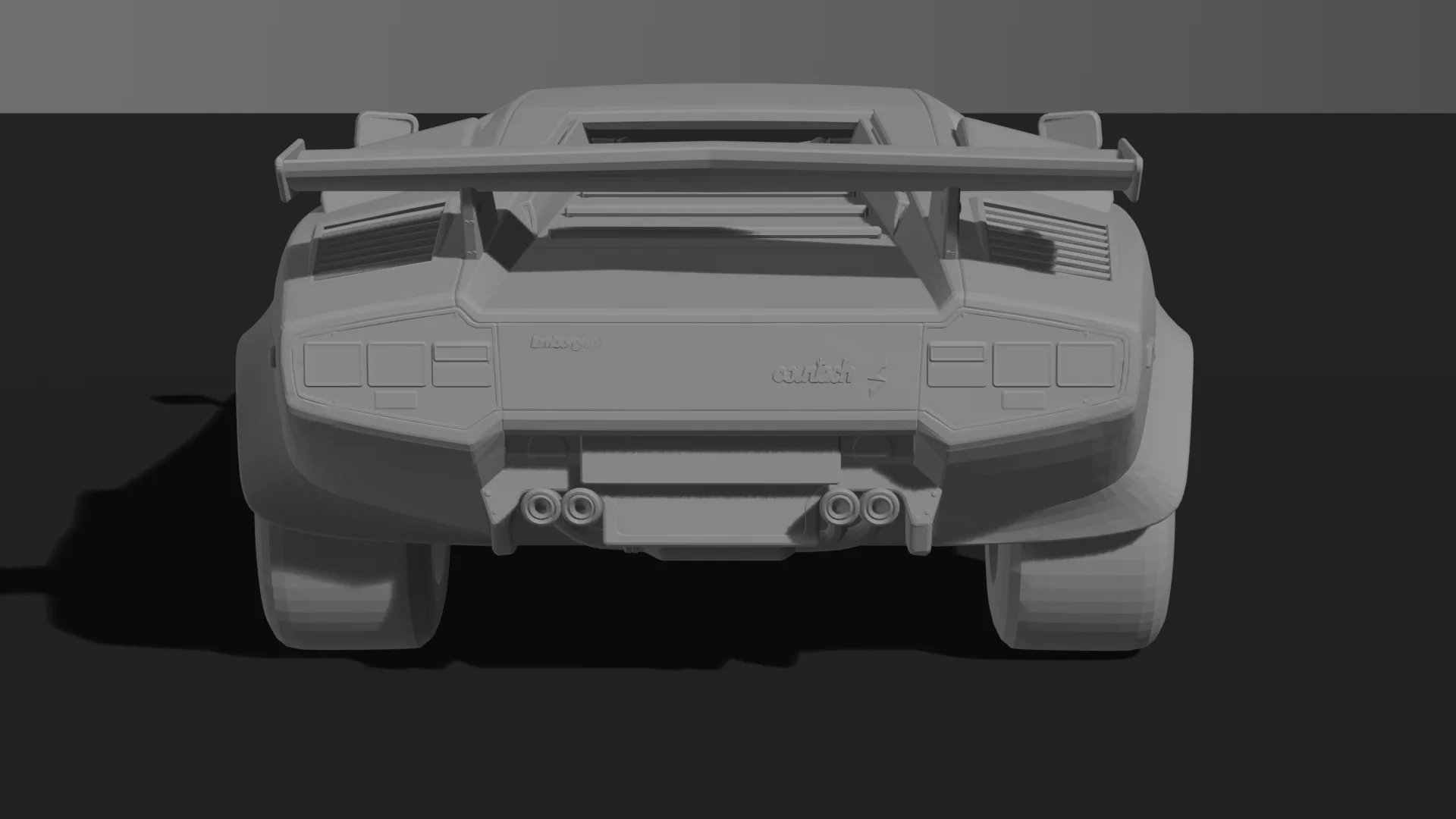Lamborghini Countach LP400S 1978 STL 3D Print Model