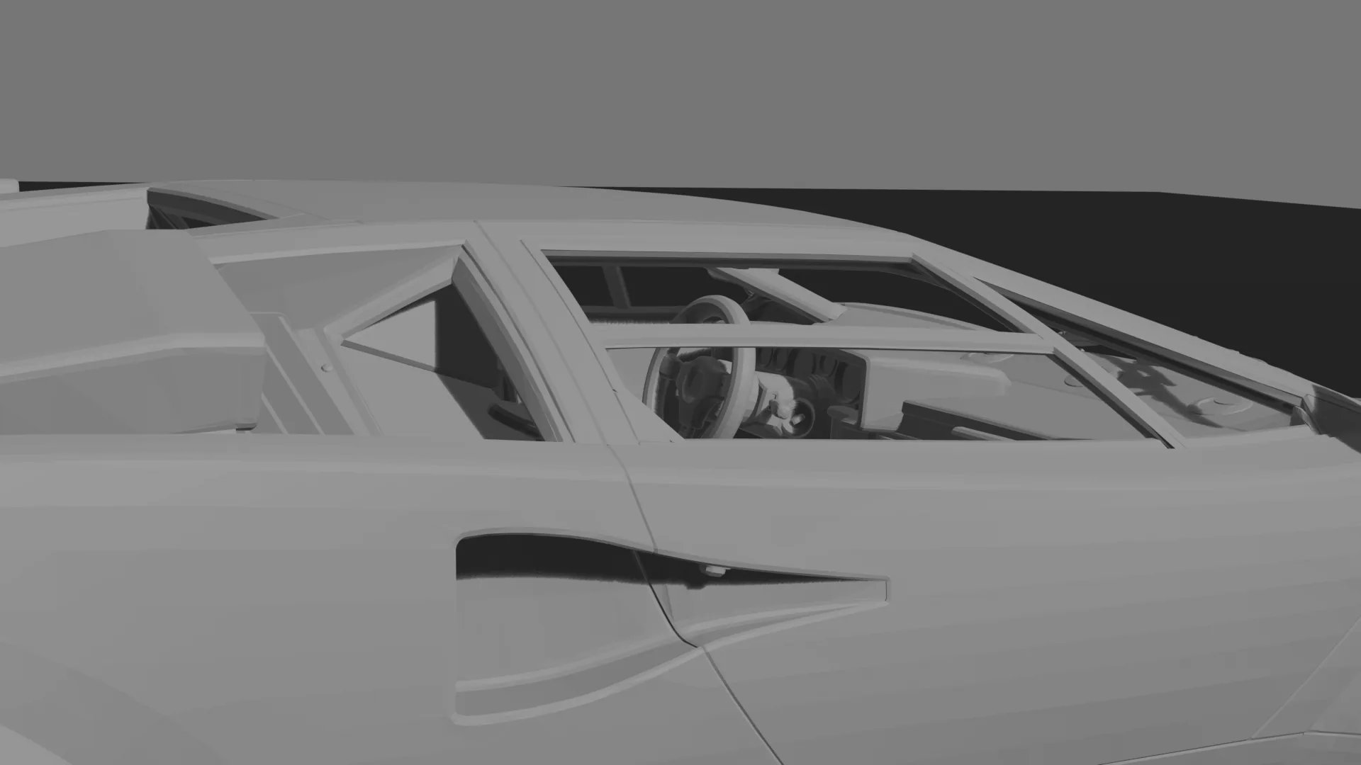 Lamborghini Countach LP400S 1978 STL 3D Print Model