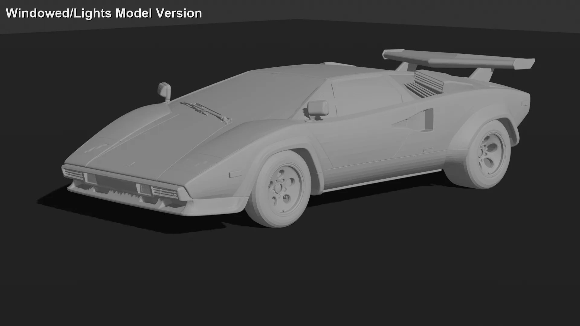 Lamborghini Countach LP400S 1978 STL 3D Print Model