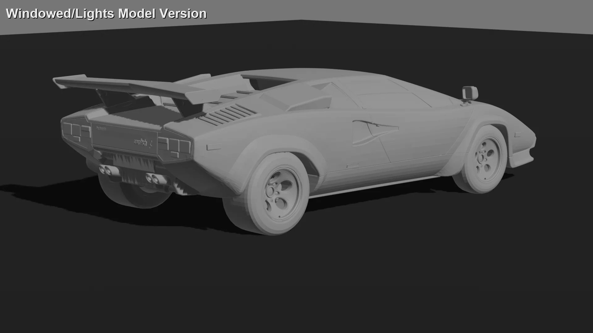 Lamborghini Countach LP400S 1978 STL 3D Print Model