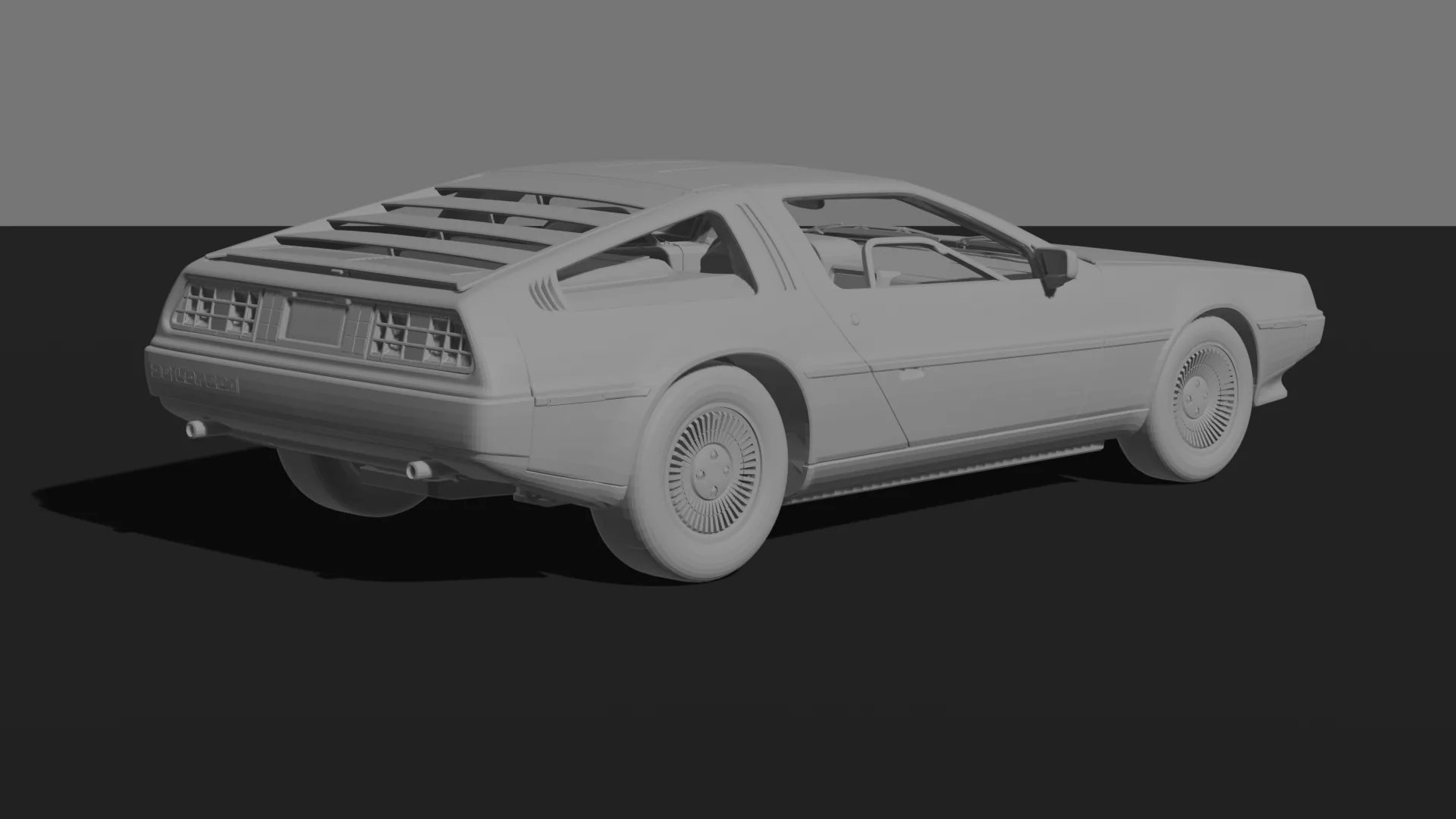 DeLorean DMC-12 1981 STL 3D Print Model