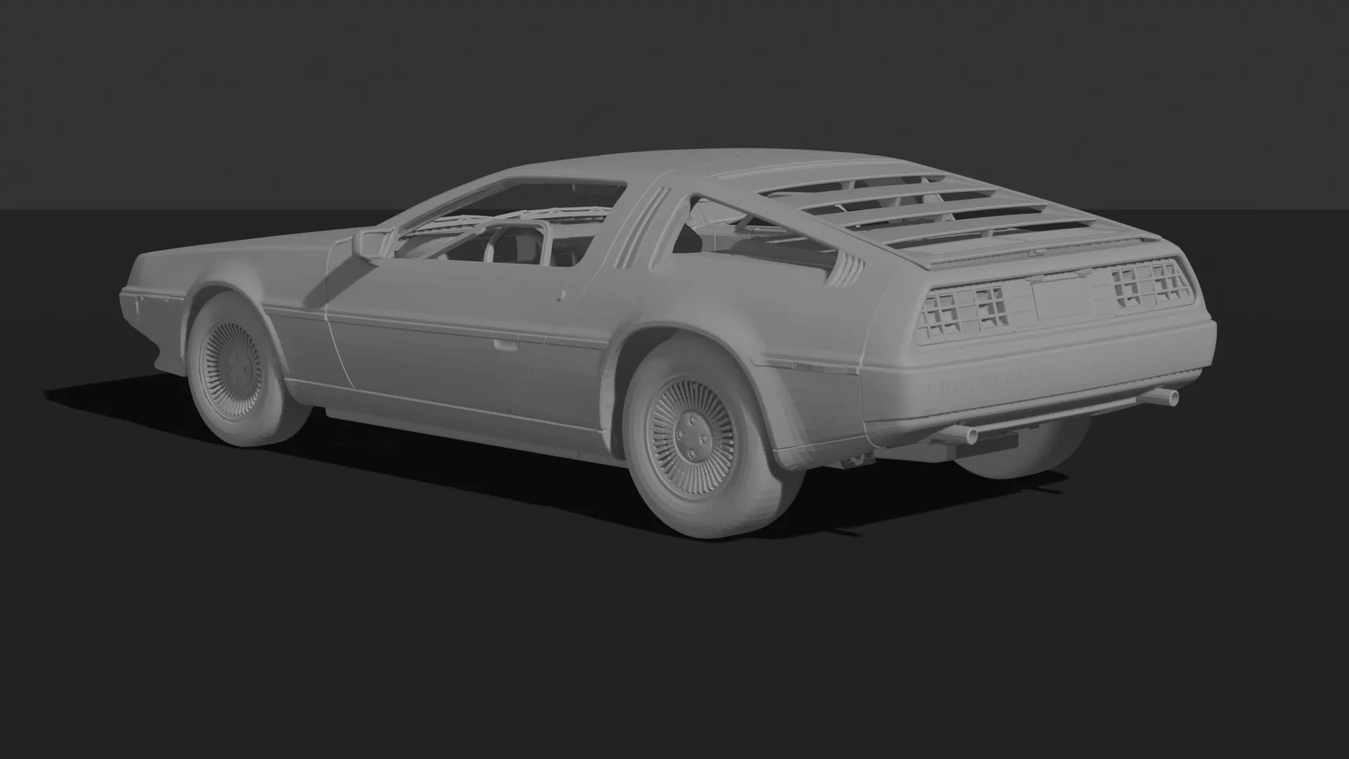 DeLorean DMC-12 1981 STL 3D Print Model