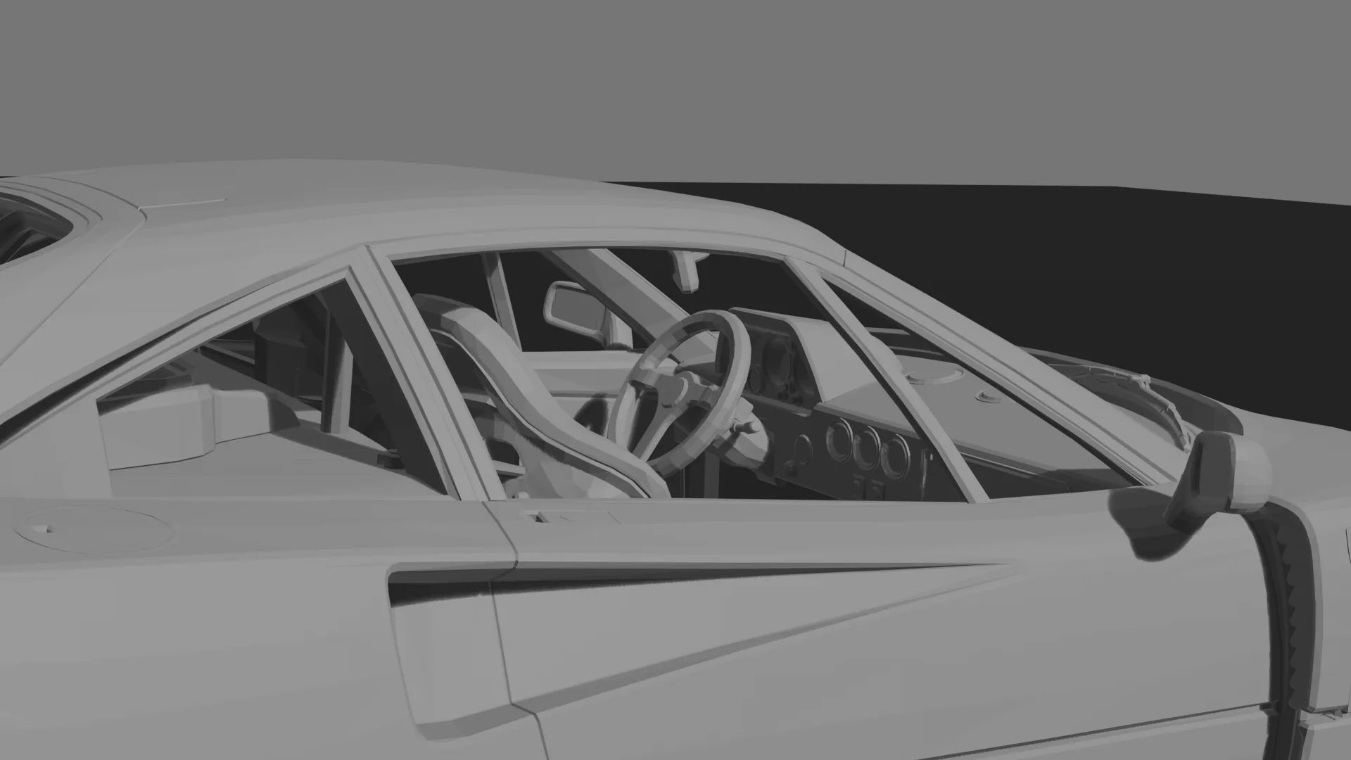 Ferrari F40 1987 with Full Interior STL 3D Print Model