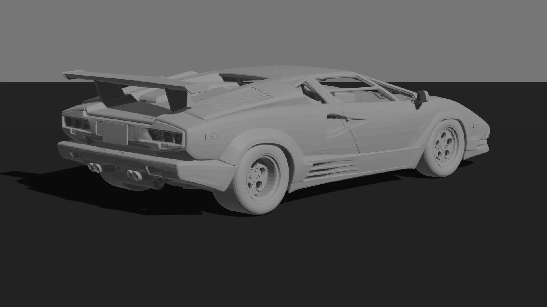 Lamborghini Countach 25th Anniversary STL 3D Print Model