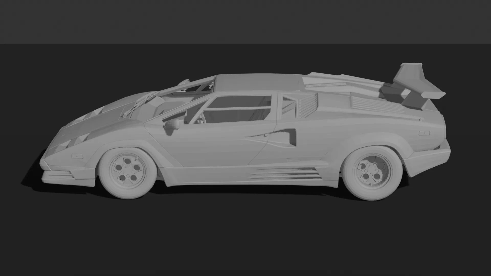 Lamborghini Countach 25th Anniversary STL 3D Print Model