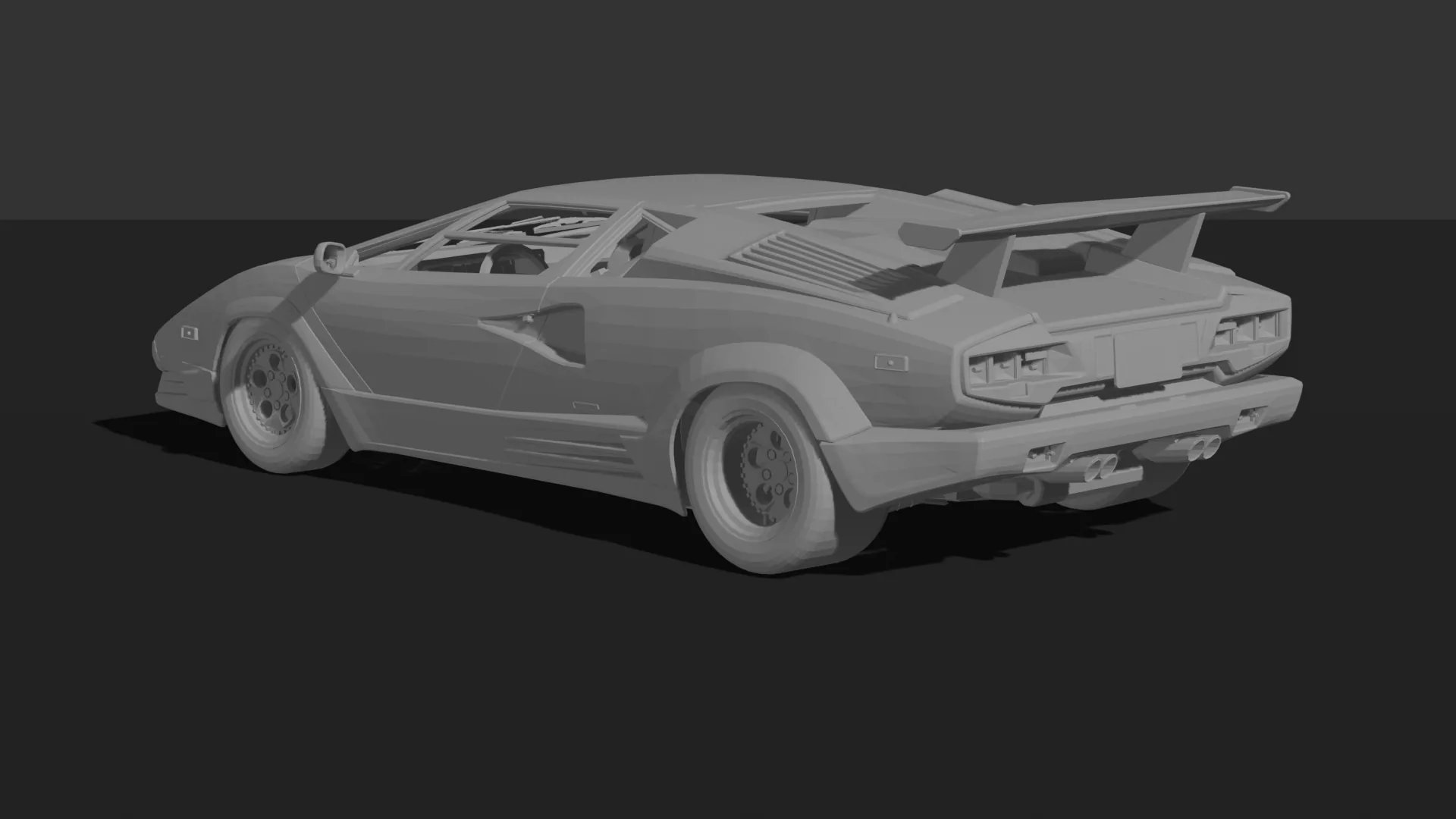 Lamborghini Countach 25th Anniversary STL 3D Print Model