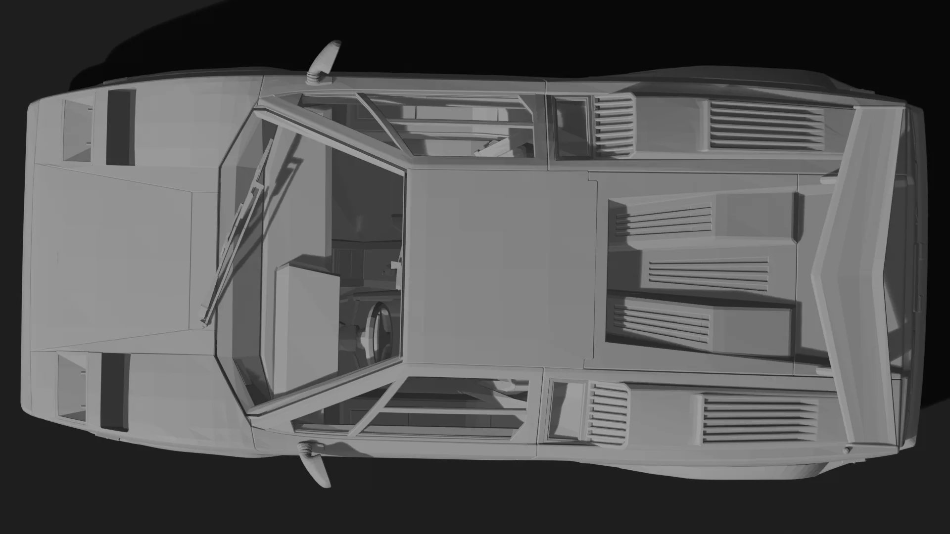 Lamborghini Countach 25th Anniversary STL 3D Print Model