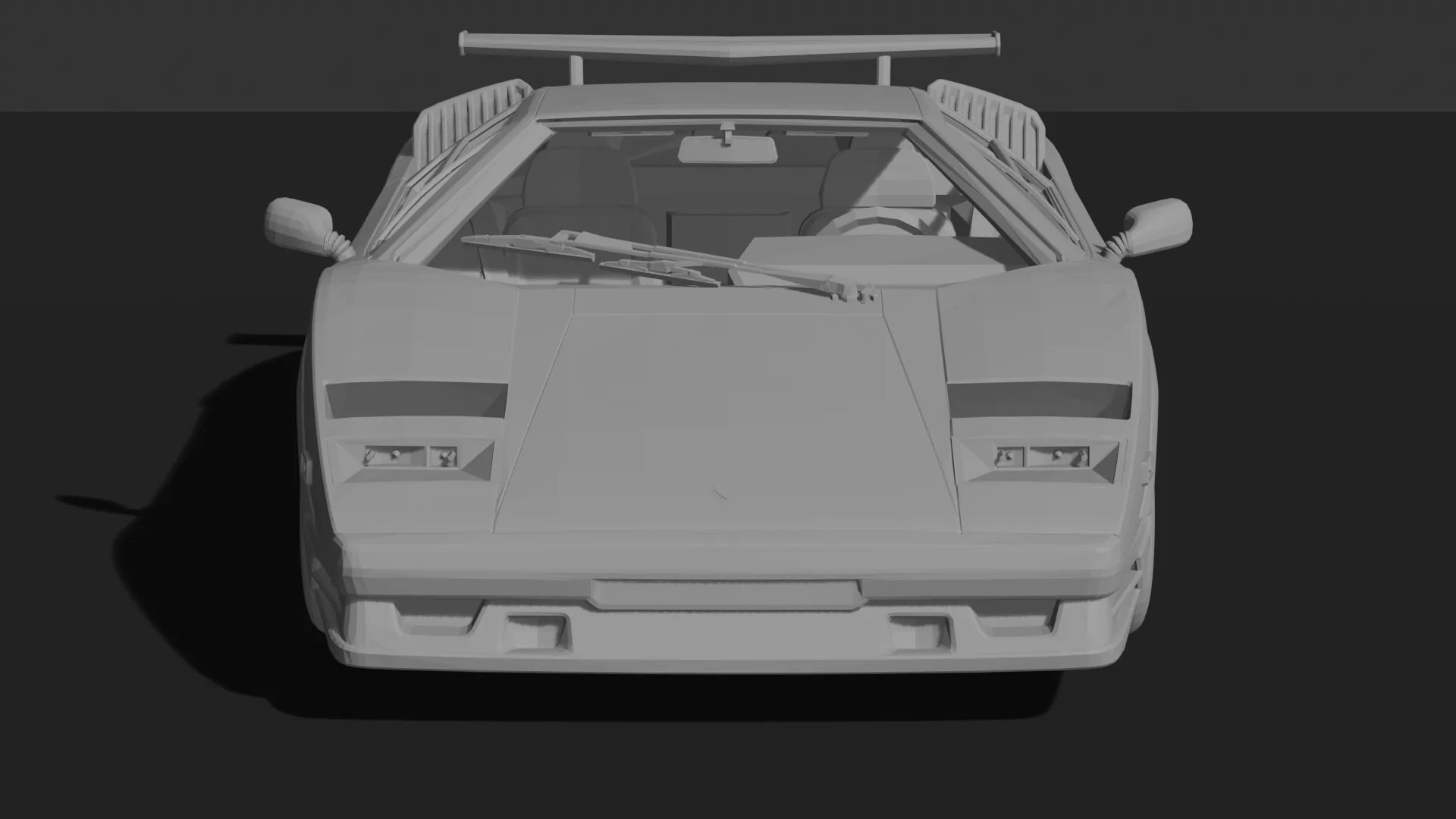 Lamborghini Countach 25th Anniversary STL 3D Print Model