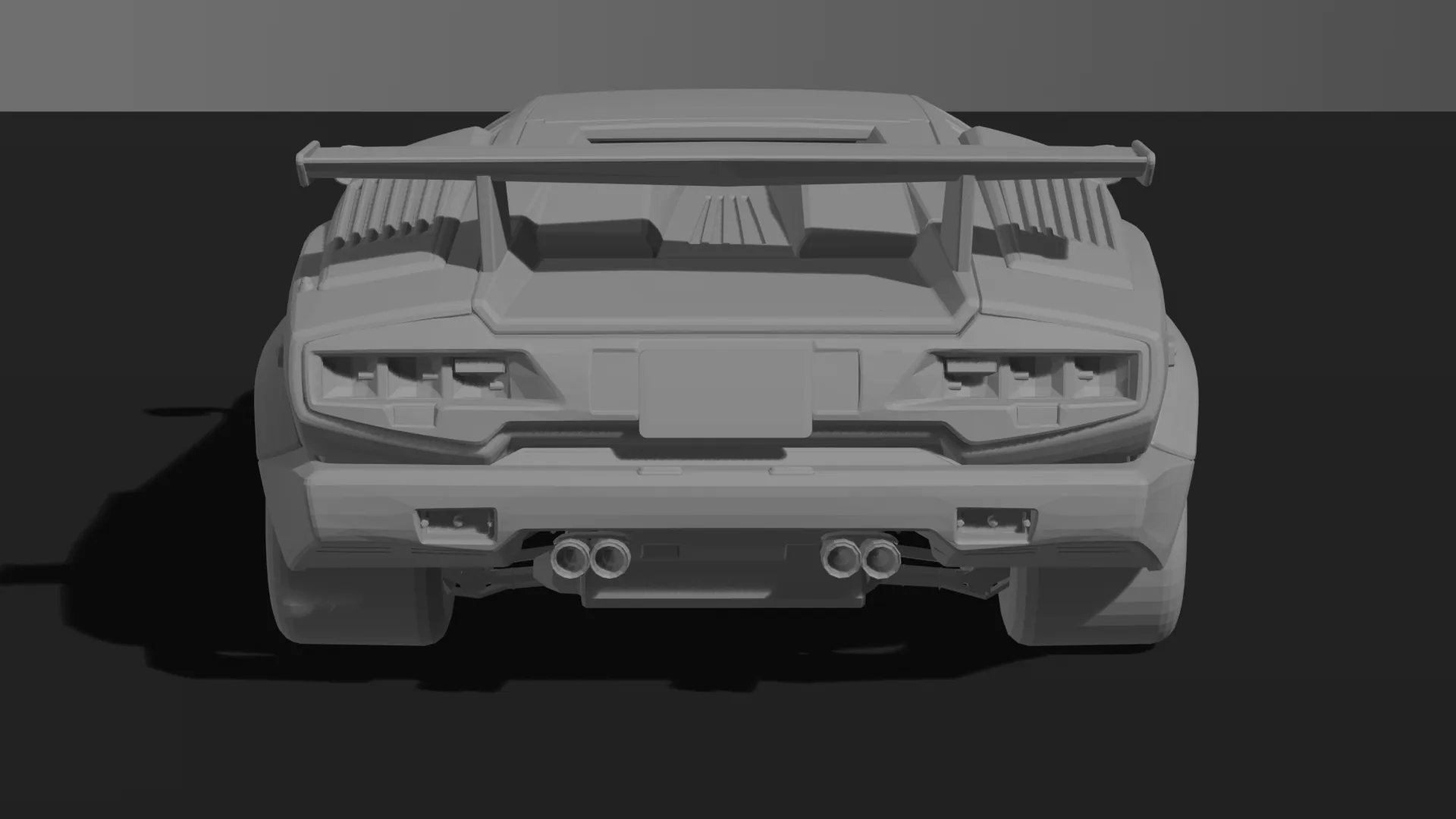 Lamborghini Countach 25th Anniversary STL 3D Print Model