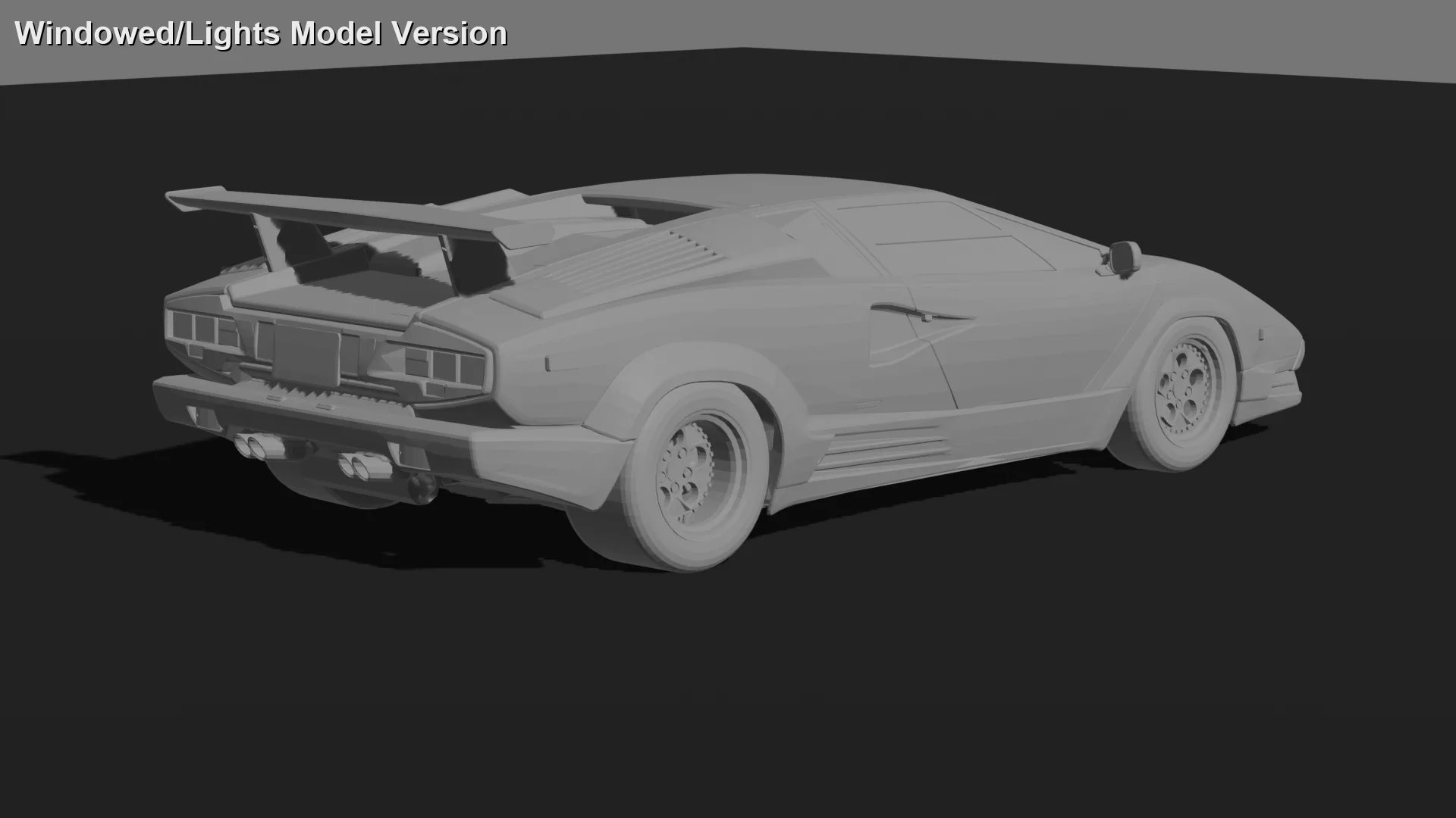 Lamborghini Countach 25th Anniversary STL 3D Print Model