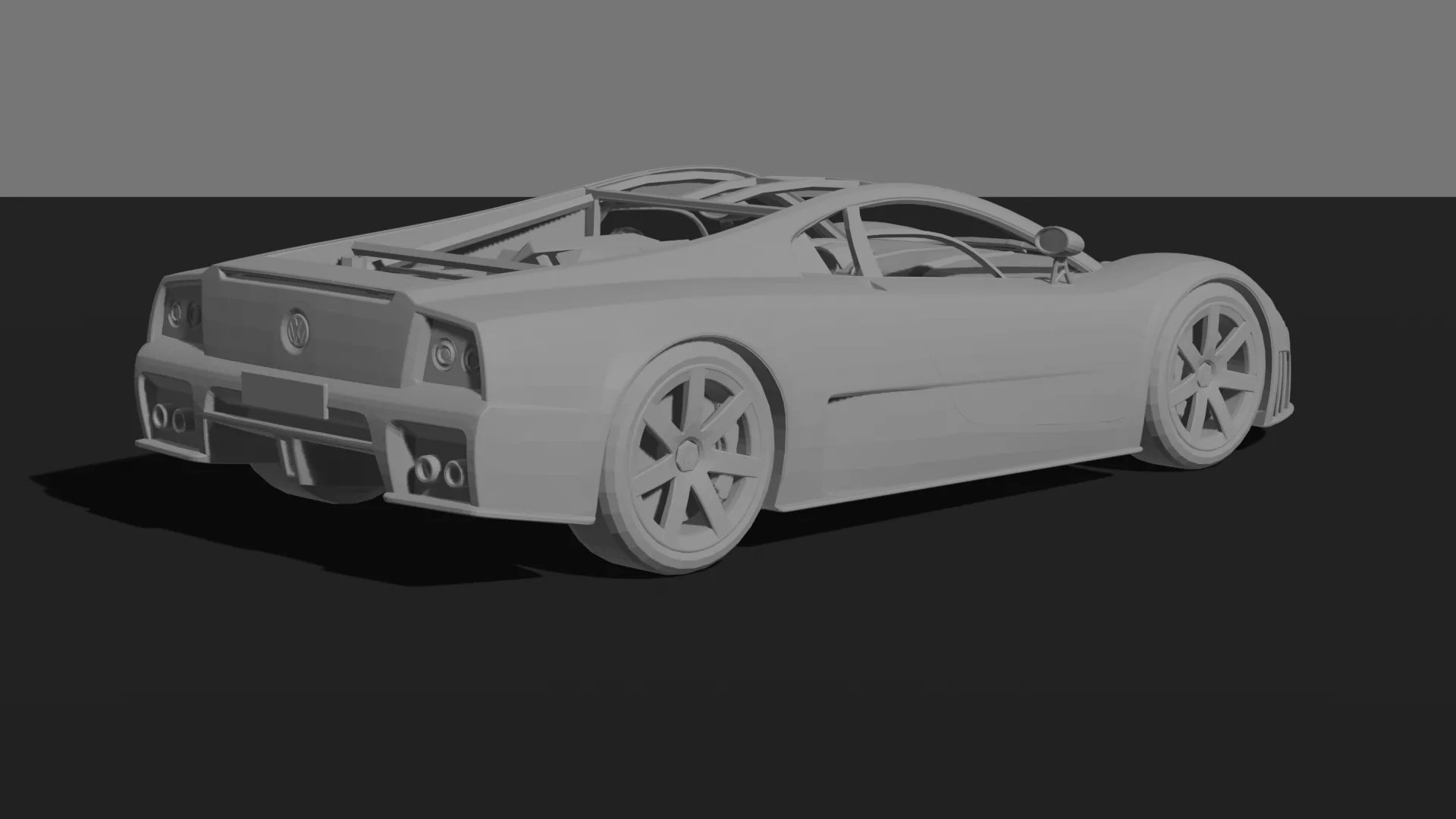 Volkswagen W12 Nardo Coupe Concept STL 3D Print Model