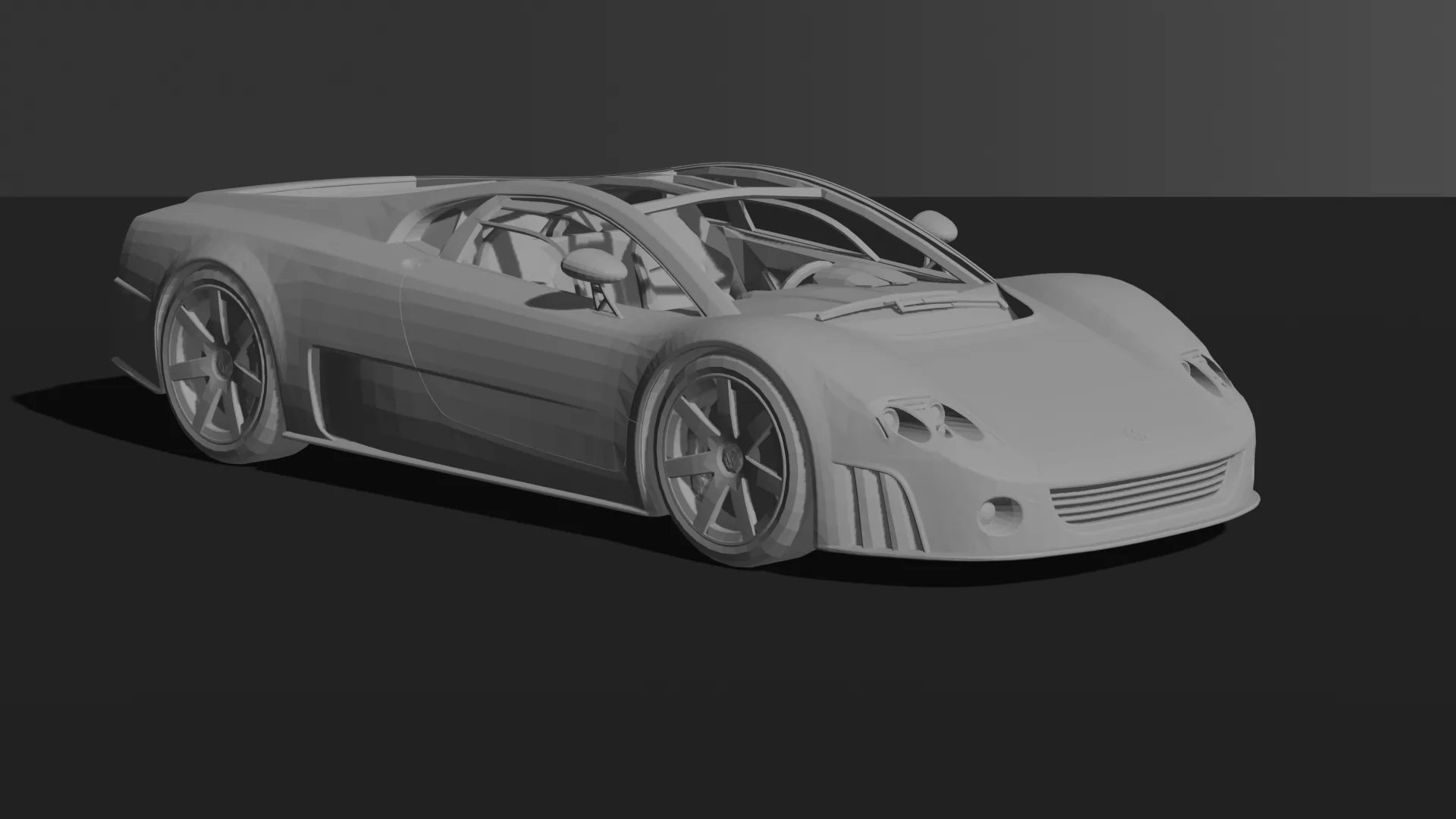 Volkswagen W12 Nardo Coupe Concept STL 3D Print Model