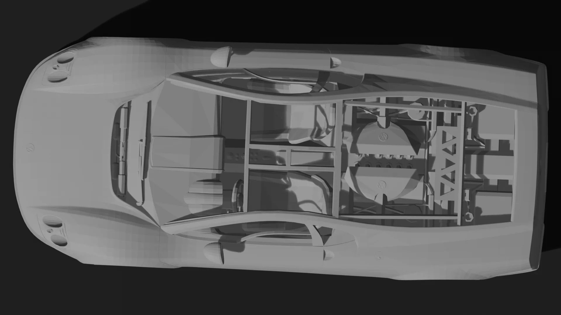 Volkswagen W12 Nardo Coupe Concept STL 3D Print Model