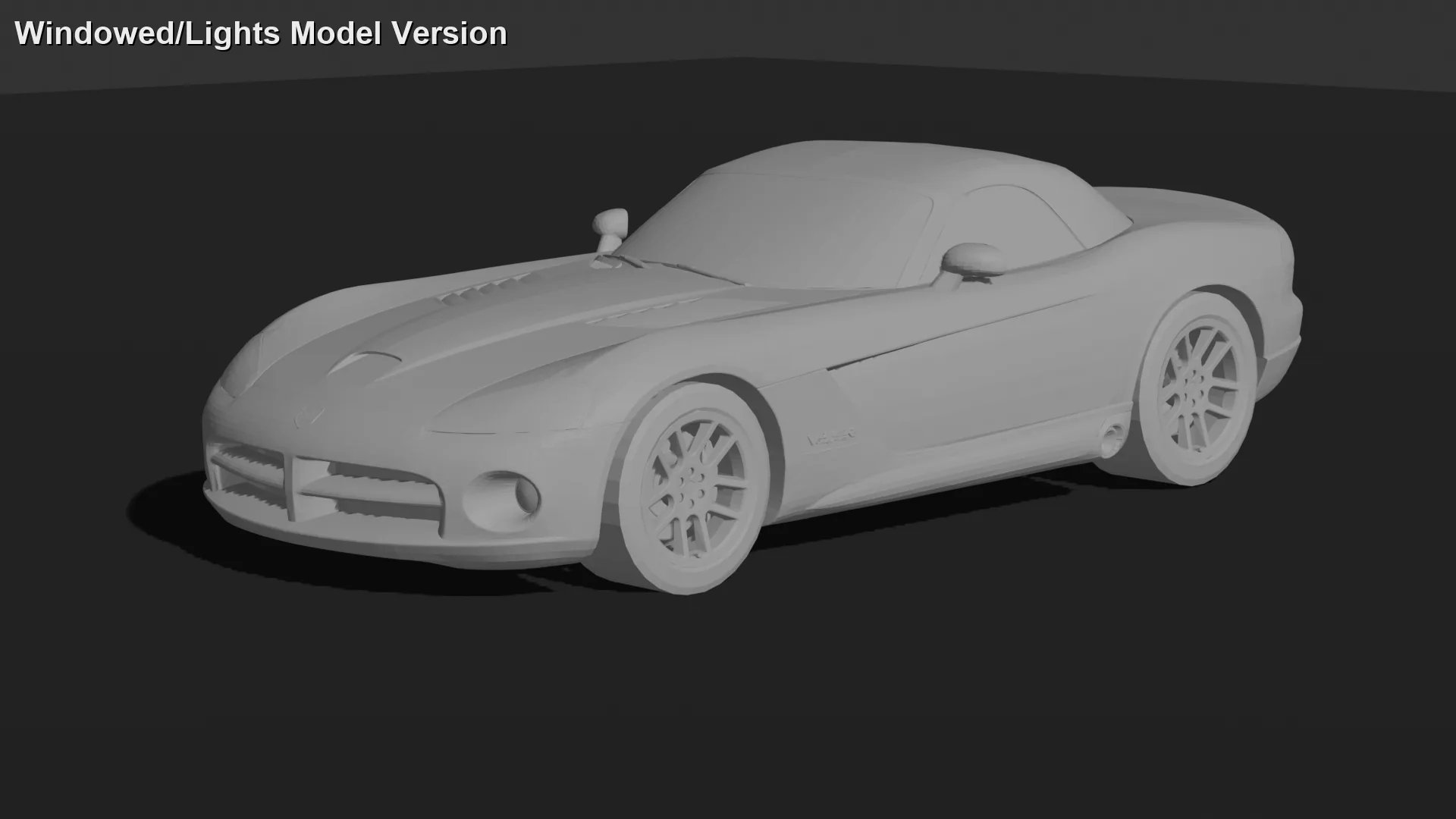 Dodge Viper SRT10 STL 3D Print Model