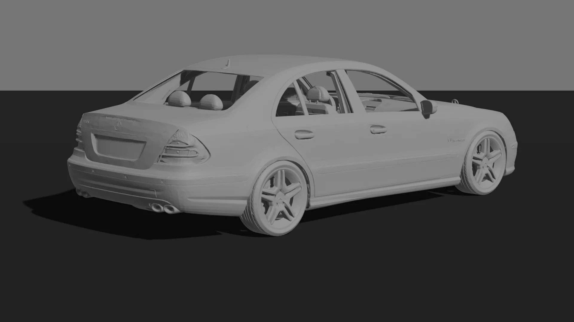 Mercedes-Benz E55 AMG W211 STL 3D Print Model