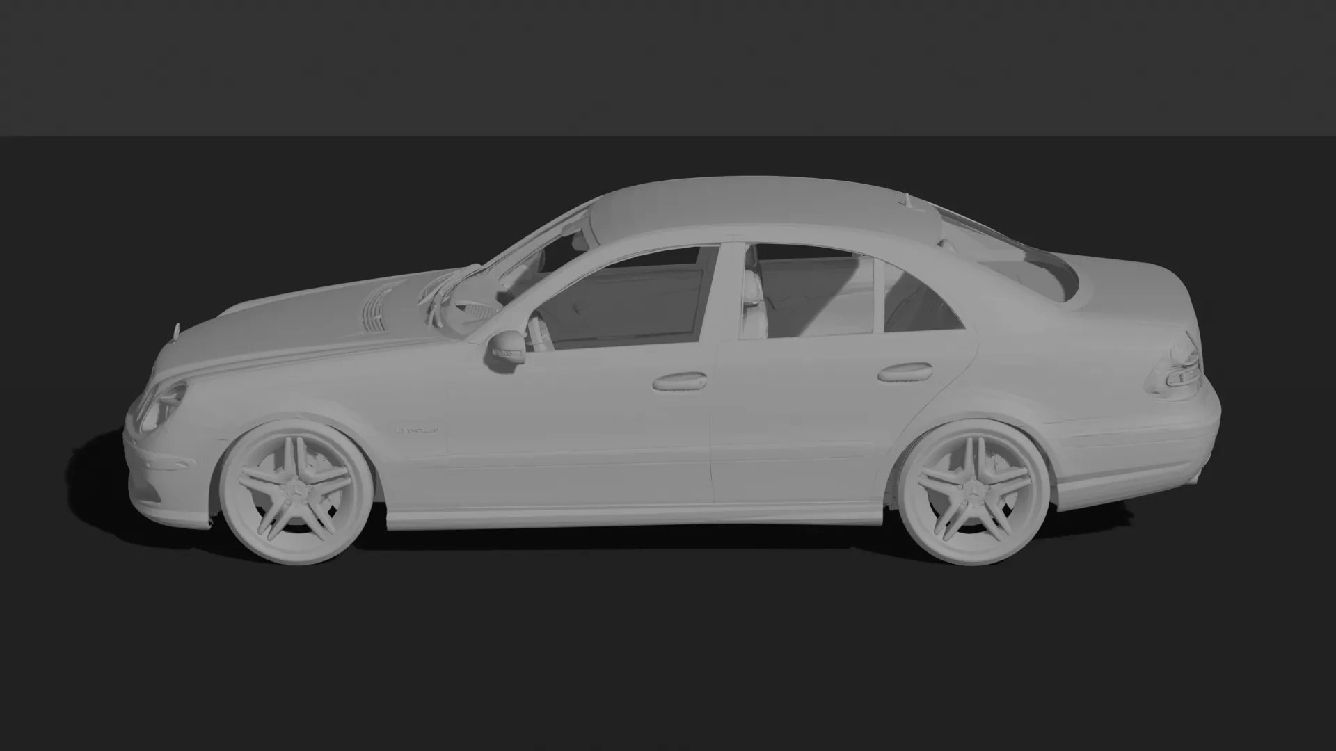 Mercedes-Benz E55 AMG W211 STL 3D Print Model
