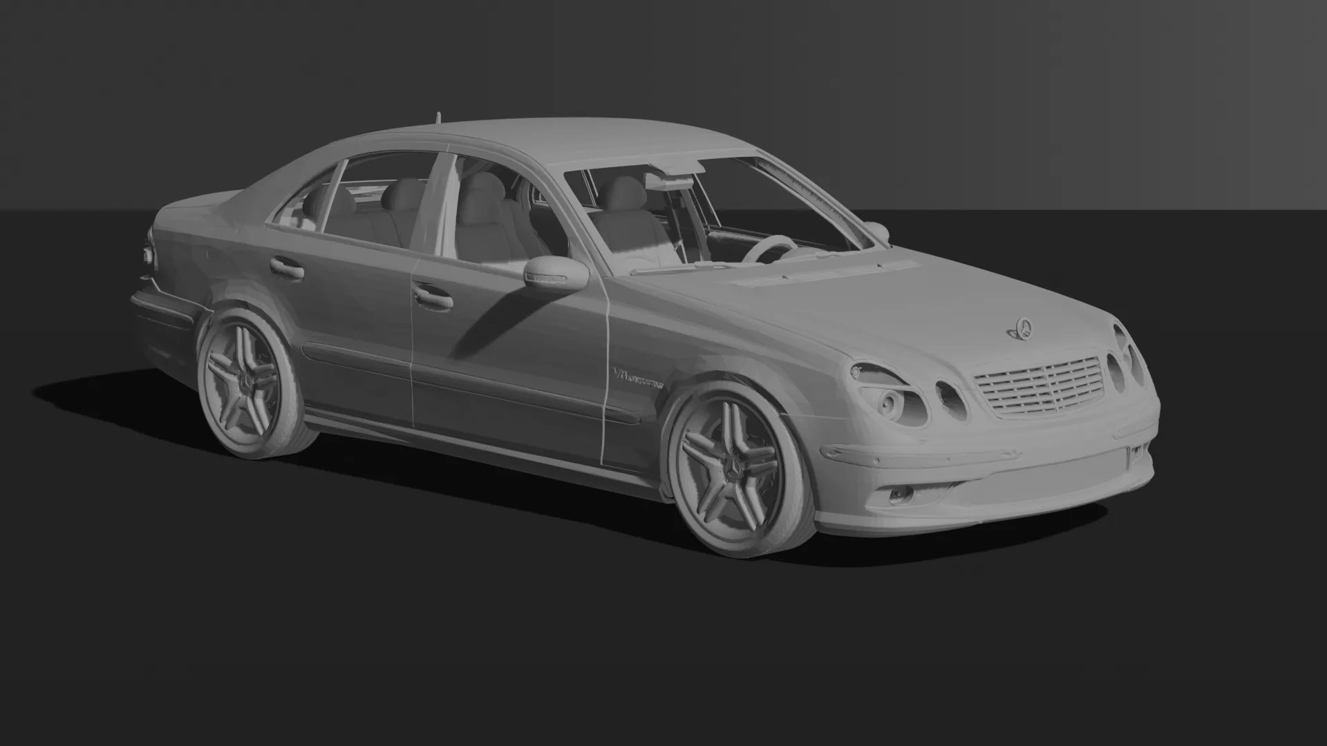 Mercedes-Benz E55 AMG W211 STL 3D Print Model