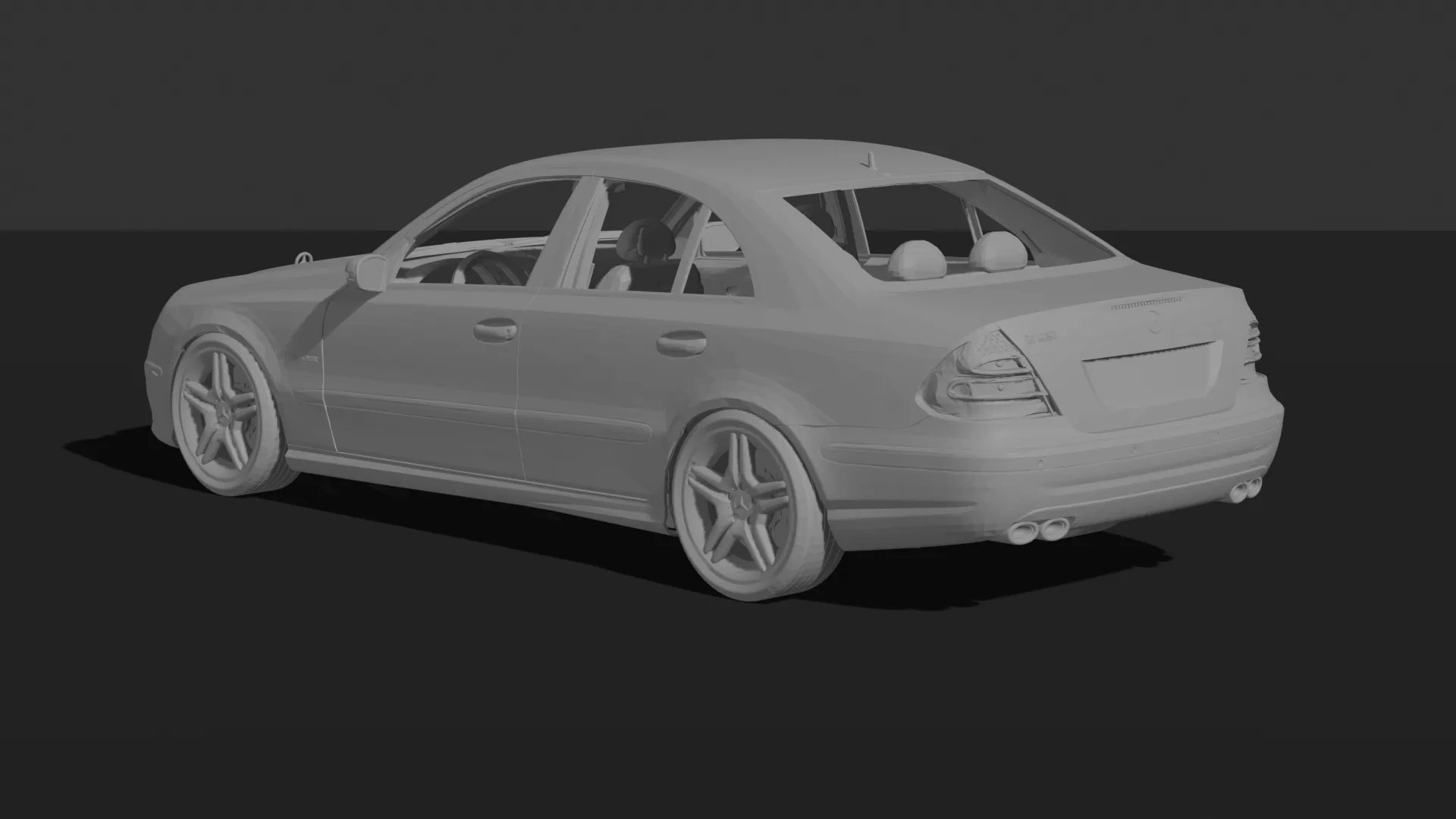 Mercedes-Benz E55 AMG W211 STL 3D Print Model
