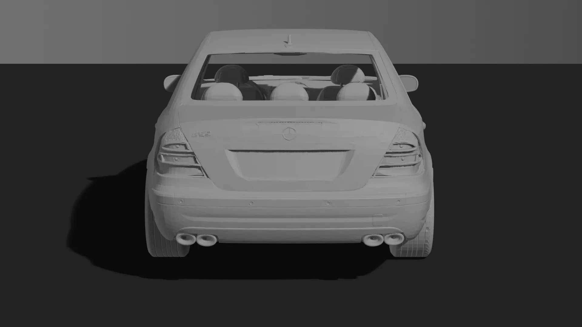 Mercedes-Benz E55 AMG W211 STL 3D Print Model