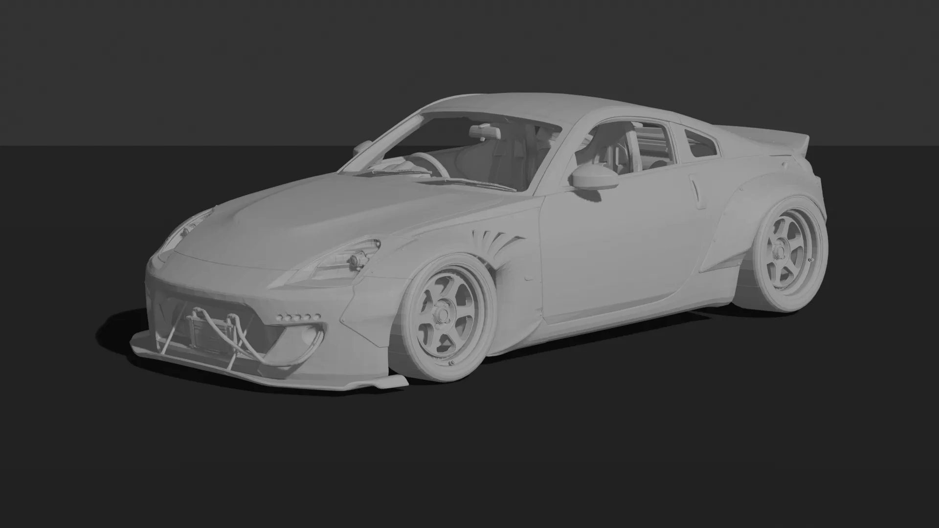 Nissan 350Z Rocket Bunny Widebody STL 3D Print Model