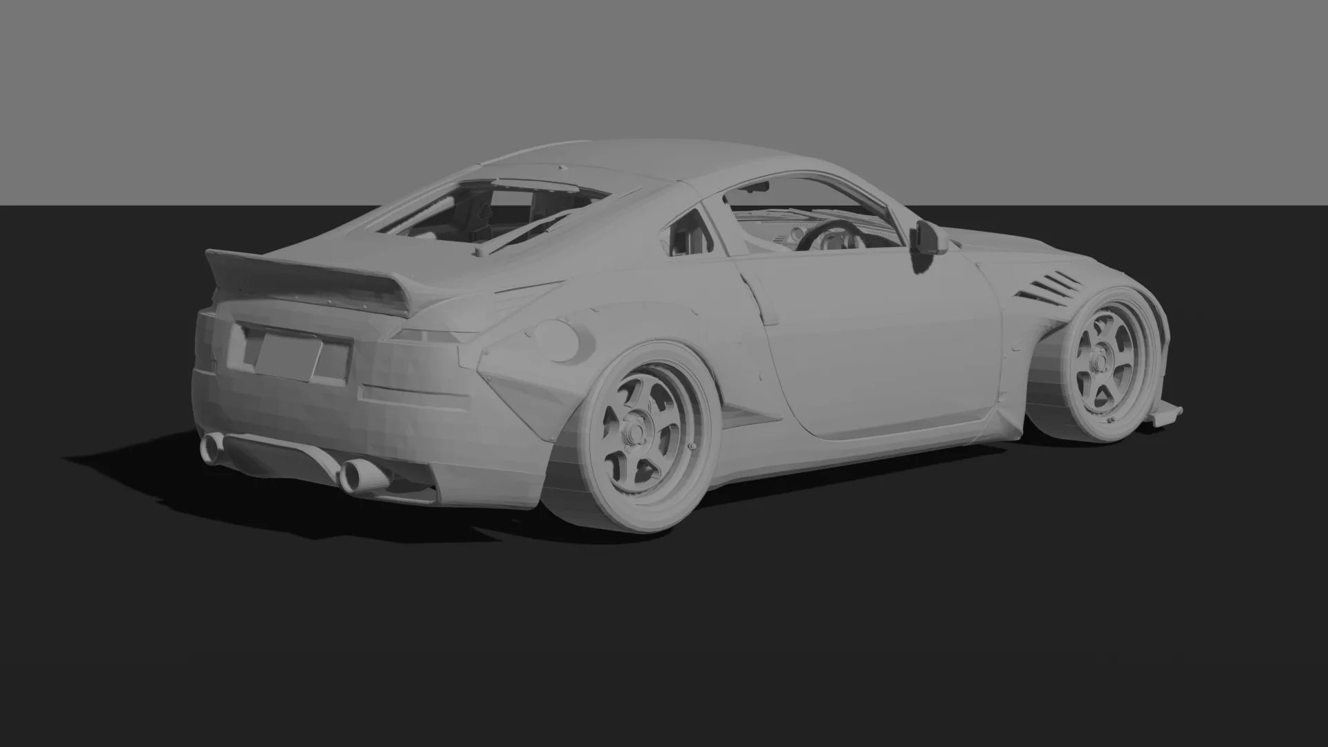 Nissan 350Z Rocket Bunny Widebody STL 3D Print Model