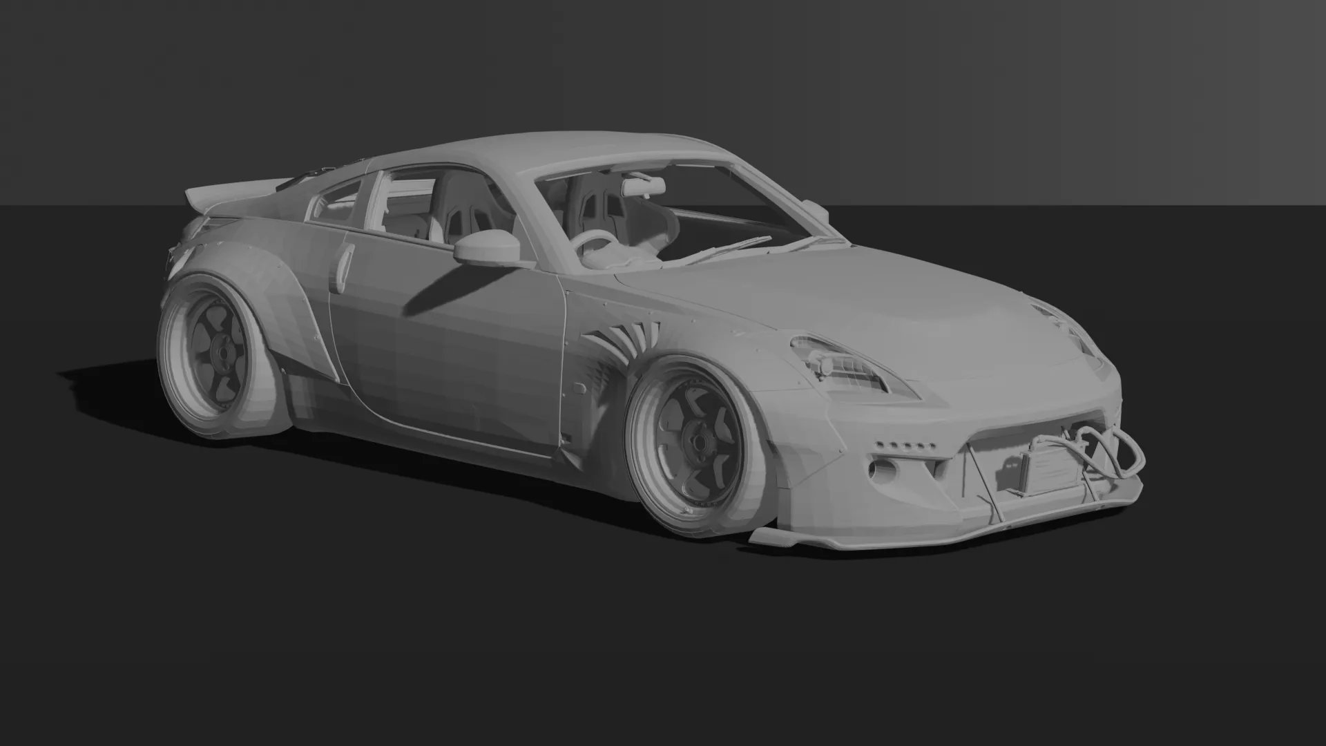 Nissan 350Z Rocket Bunny Widebody STL 3D Print Model