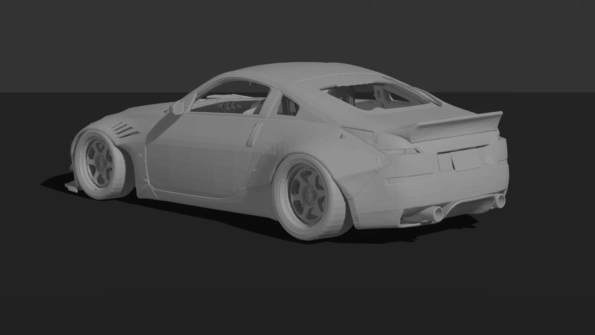 Nissan 350Z Rocket Bunny Widebody STL 3D Print Model
