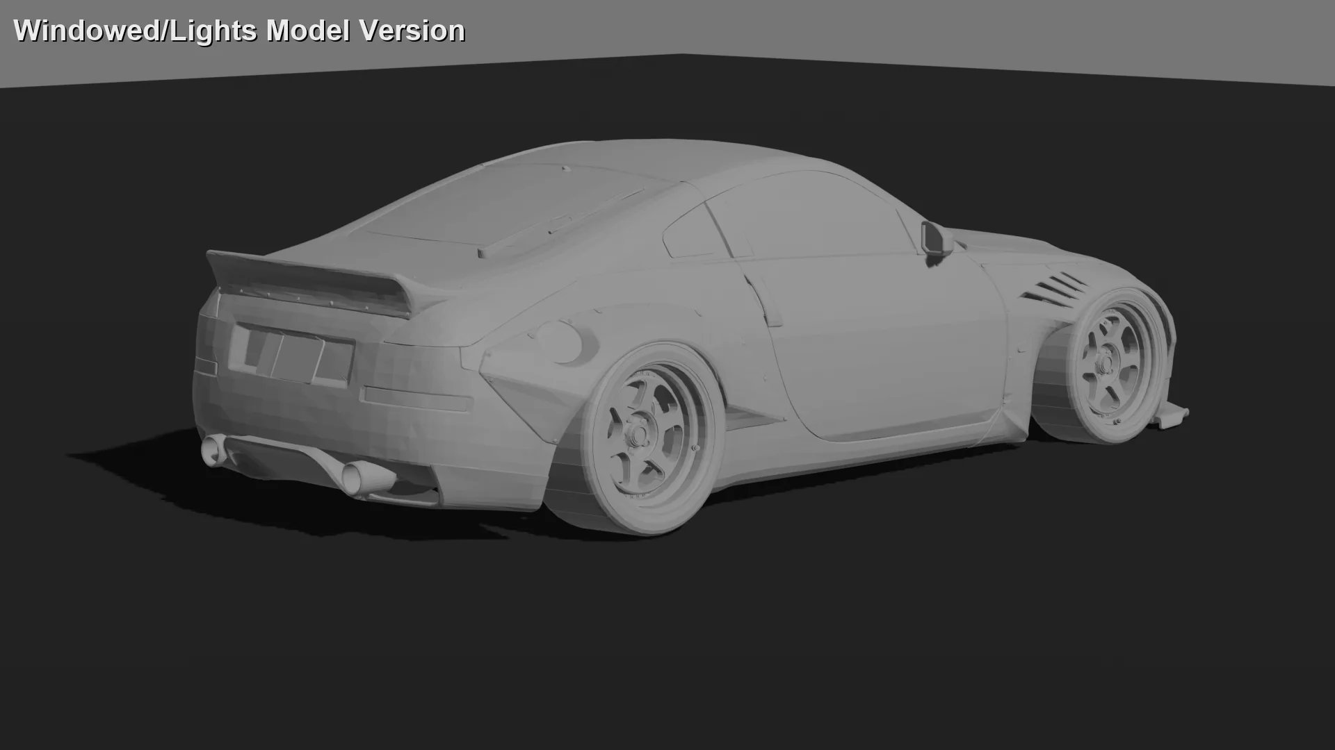 Nissan 350Z Rocket Bunny Widebody STL 3D Print Model